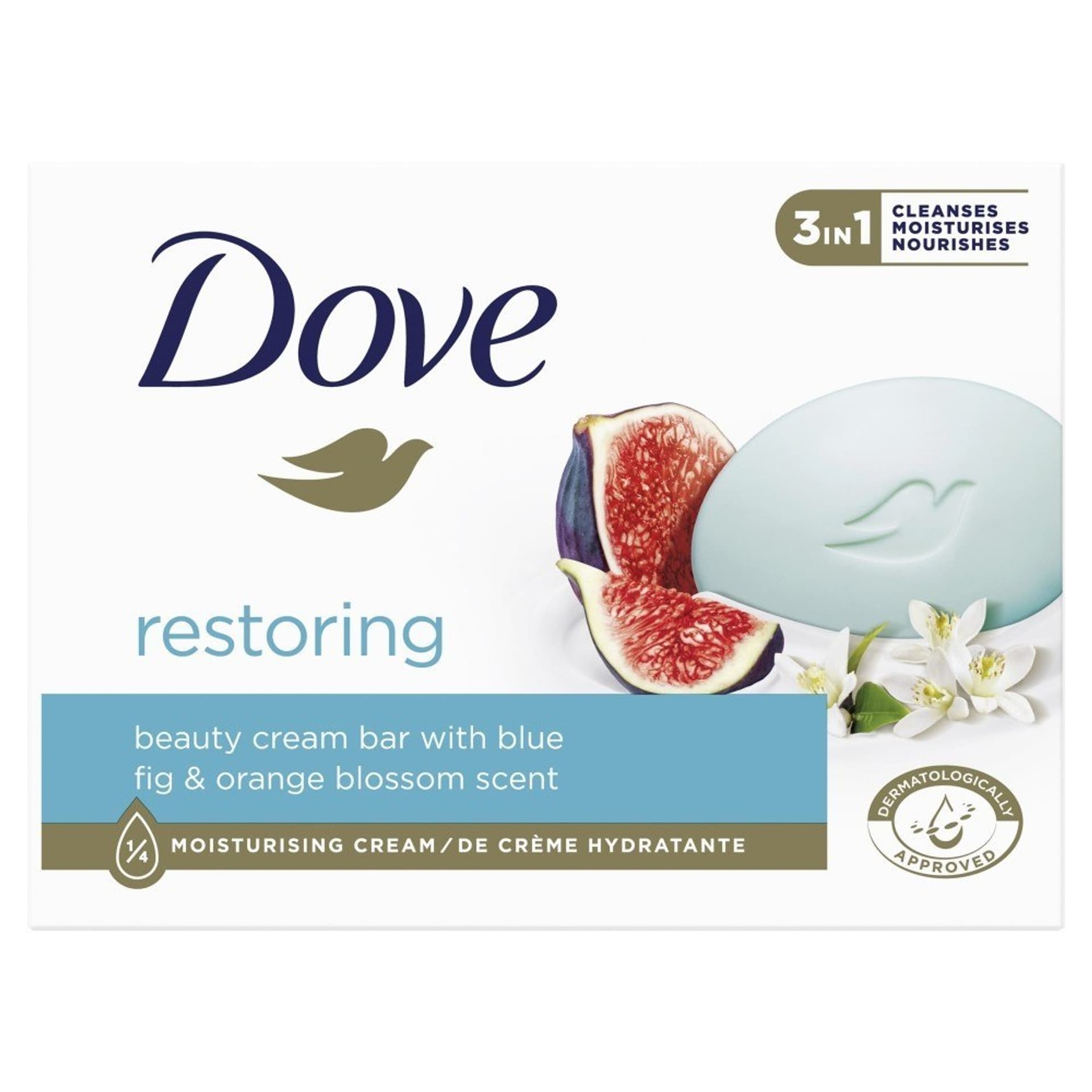 

Dove Odbudowujące Mydło w kostce 3w1 - Blue Fig & Orange Blossom 90g