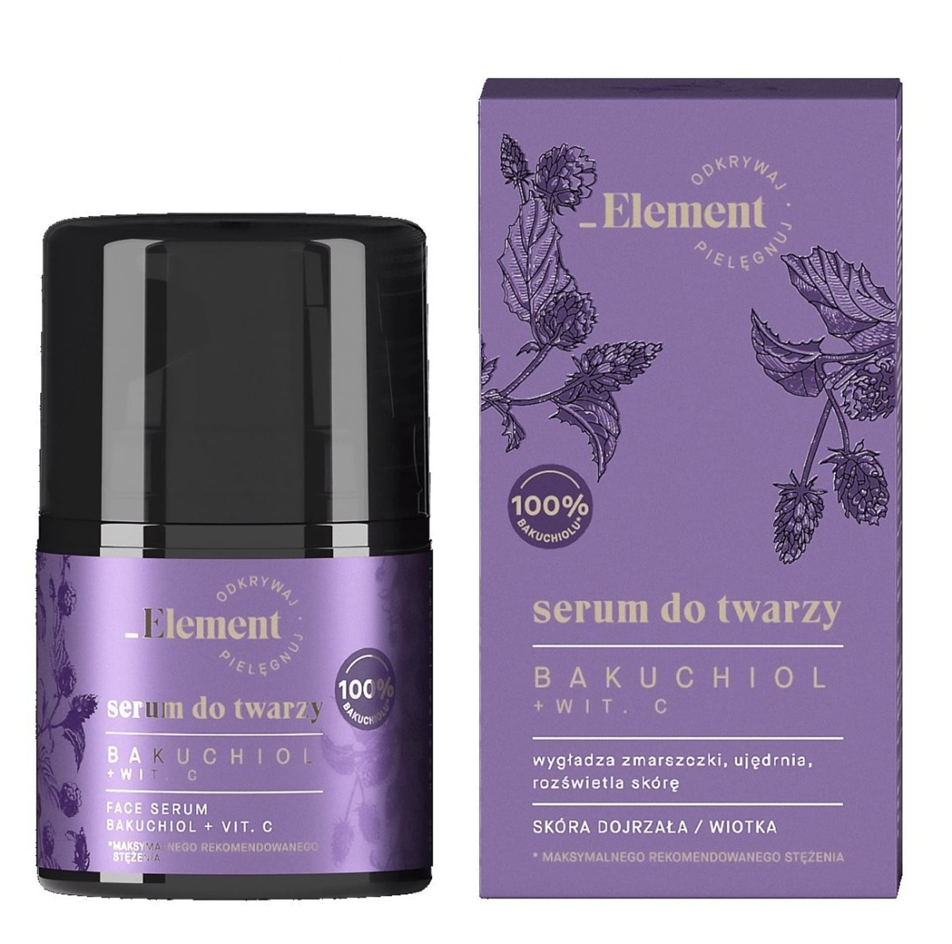

Element Bakuchiol+Wit.C Serum do twarzy - cera dojrzała i wiotka 30ml