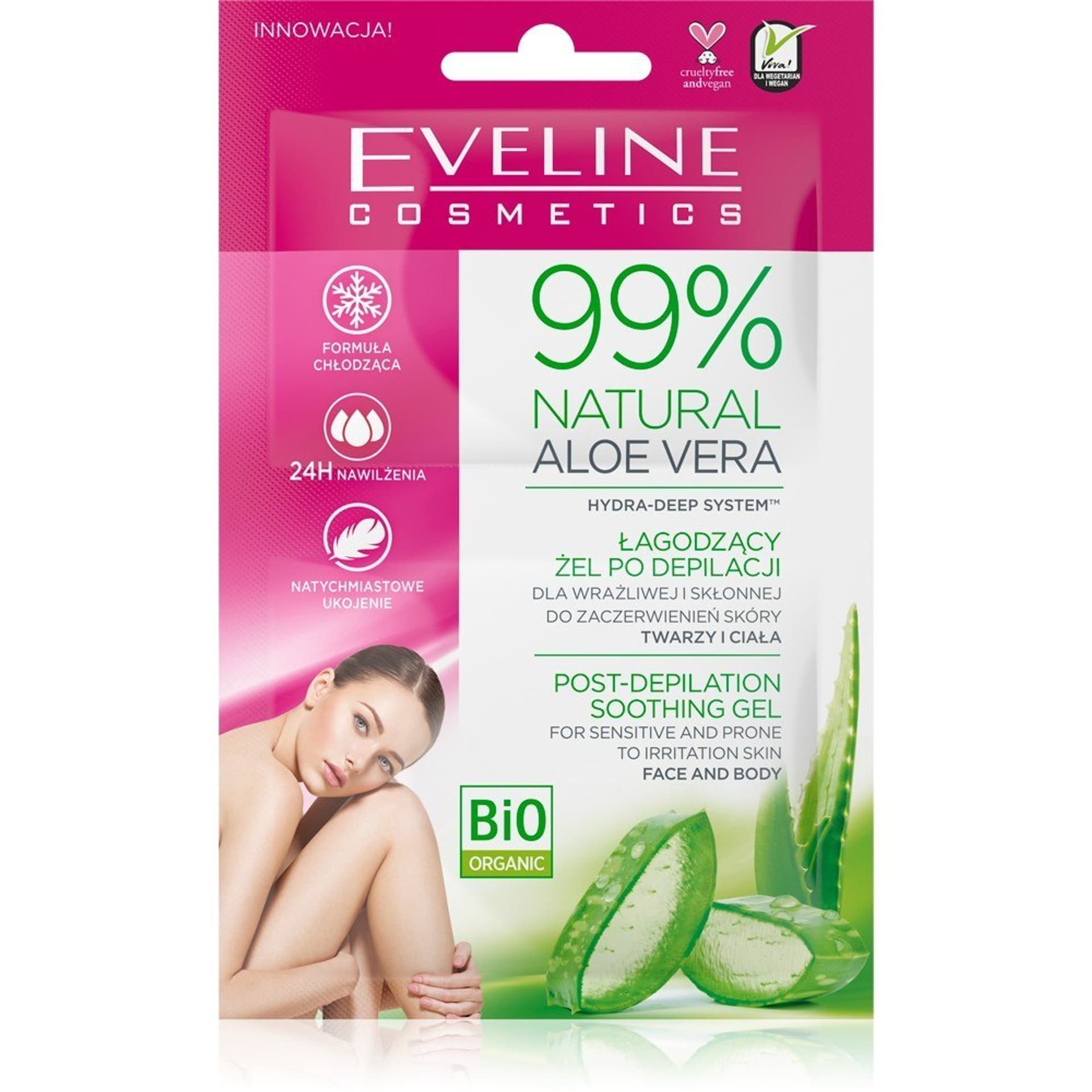 

Eveline 99% Natural Aloe Vera Łagodzący Żel Po Depilacji