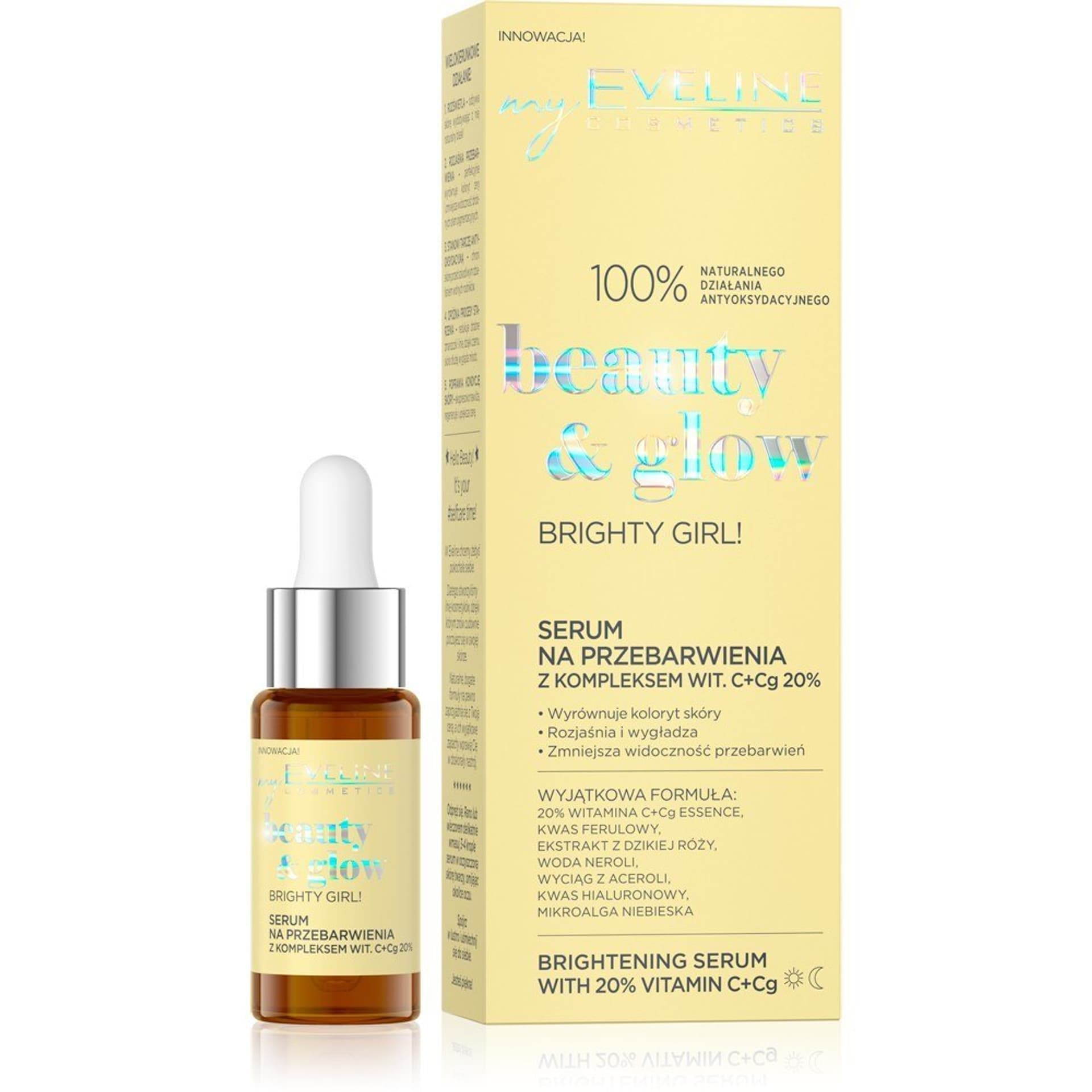 

Eveline Beauty & Glow Serum na przebarwienia z kompleksem wit.C+Cg 20% Brighty Girl! 18ml