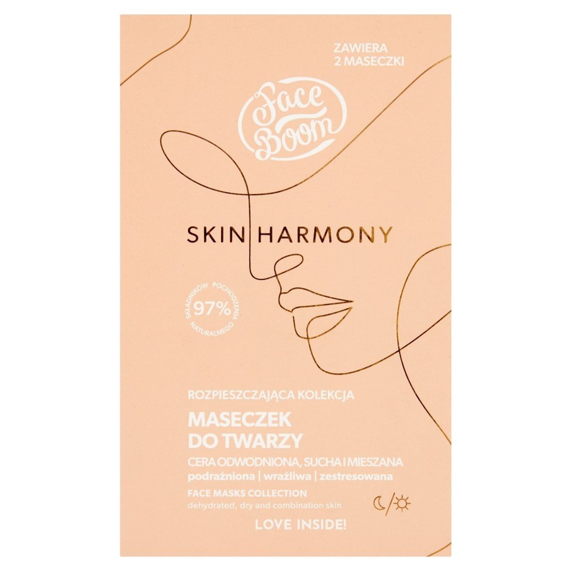 

Face Boom Skin Harmony Rozpieszczająca Kolekcja Maseczek do twarzy - cera odwodniona,sucha i mieszana 10g