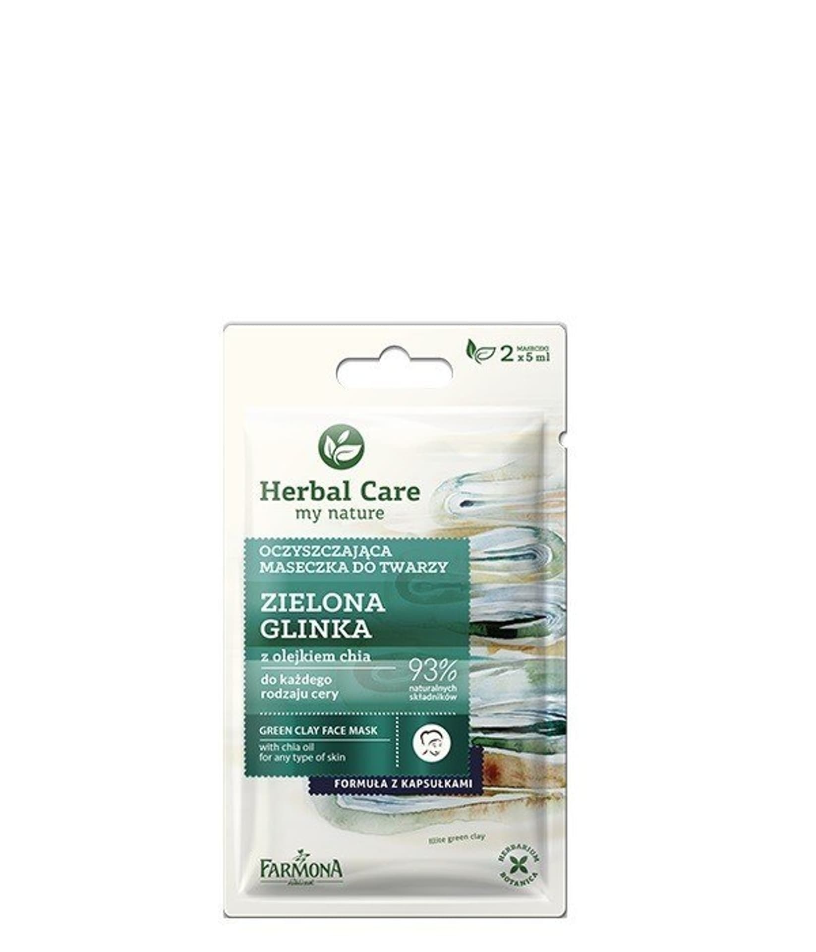 

Farmona Herbal Care Maseczka oczyszczająca do twarzy Zielona Glinka 2 x 5ml