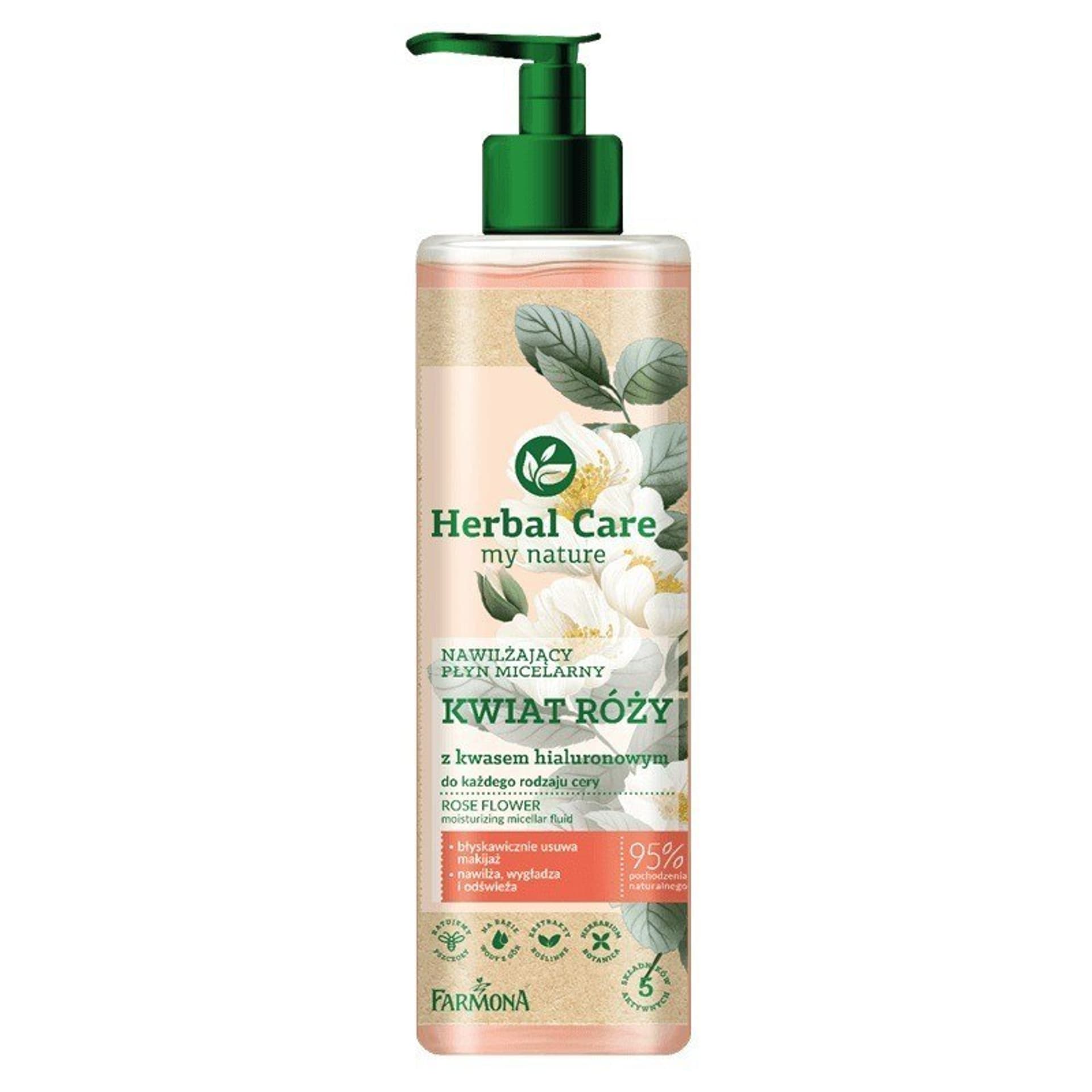 

Farmona Herbal Care Nawilżający Płyn micelarny Kwiat Róży z kwasem hialuronowym 400ml