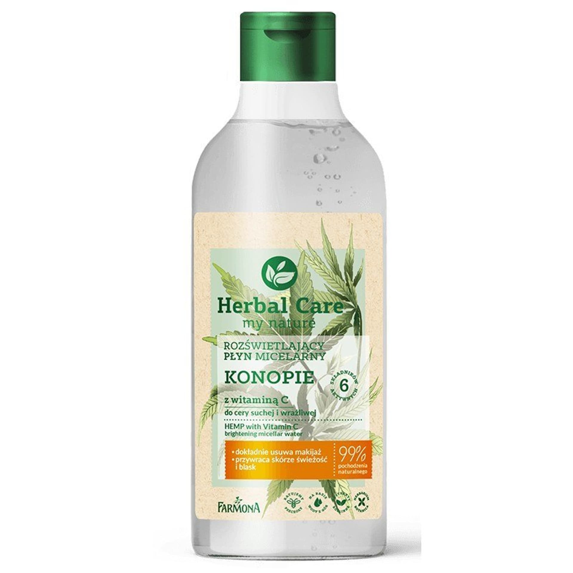 

FARMONA HERBAL_Płyn 400ml micel Konopie -Vit C