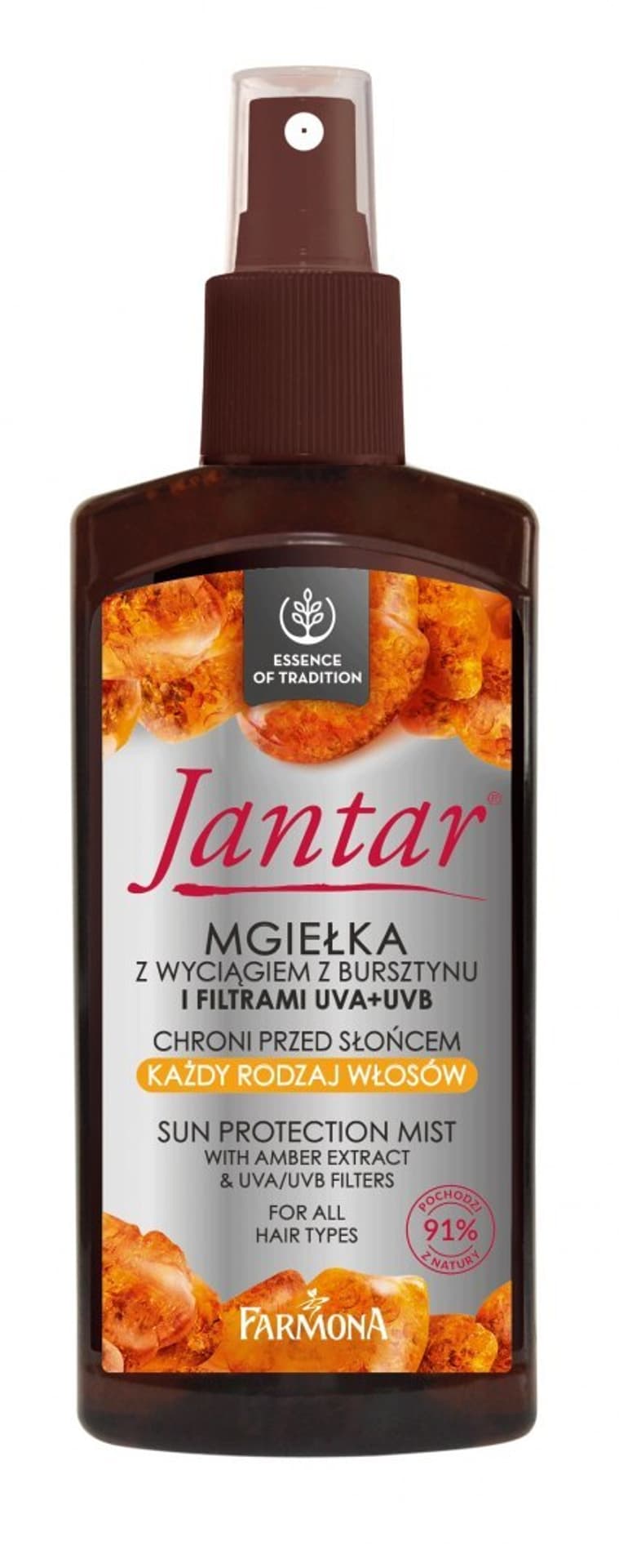 

Farmona Jantar Mgiełka do włosów z wyciągiem z bursztynu i filtrami UVA+UVB 200ml