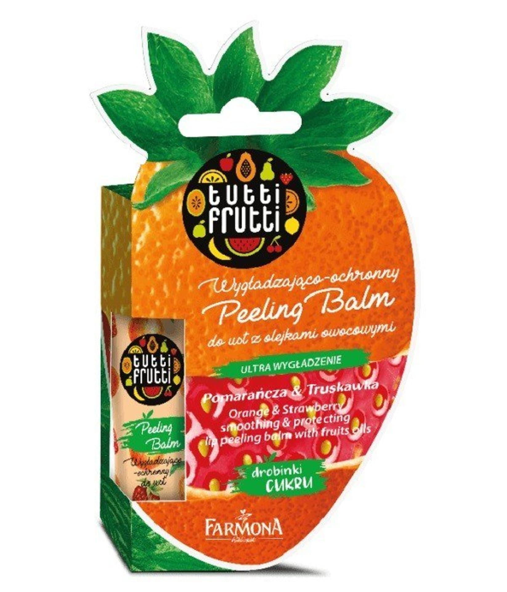 

Farmona Tutti Frutti Balsam peelingujący do ust Pomarańcza & Truskawka 10g