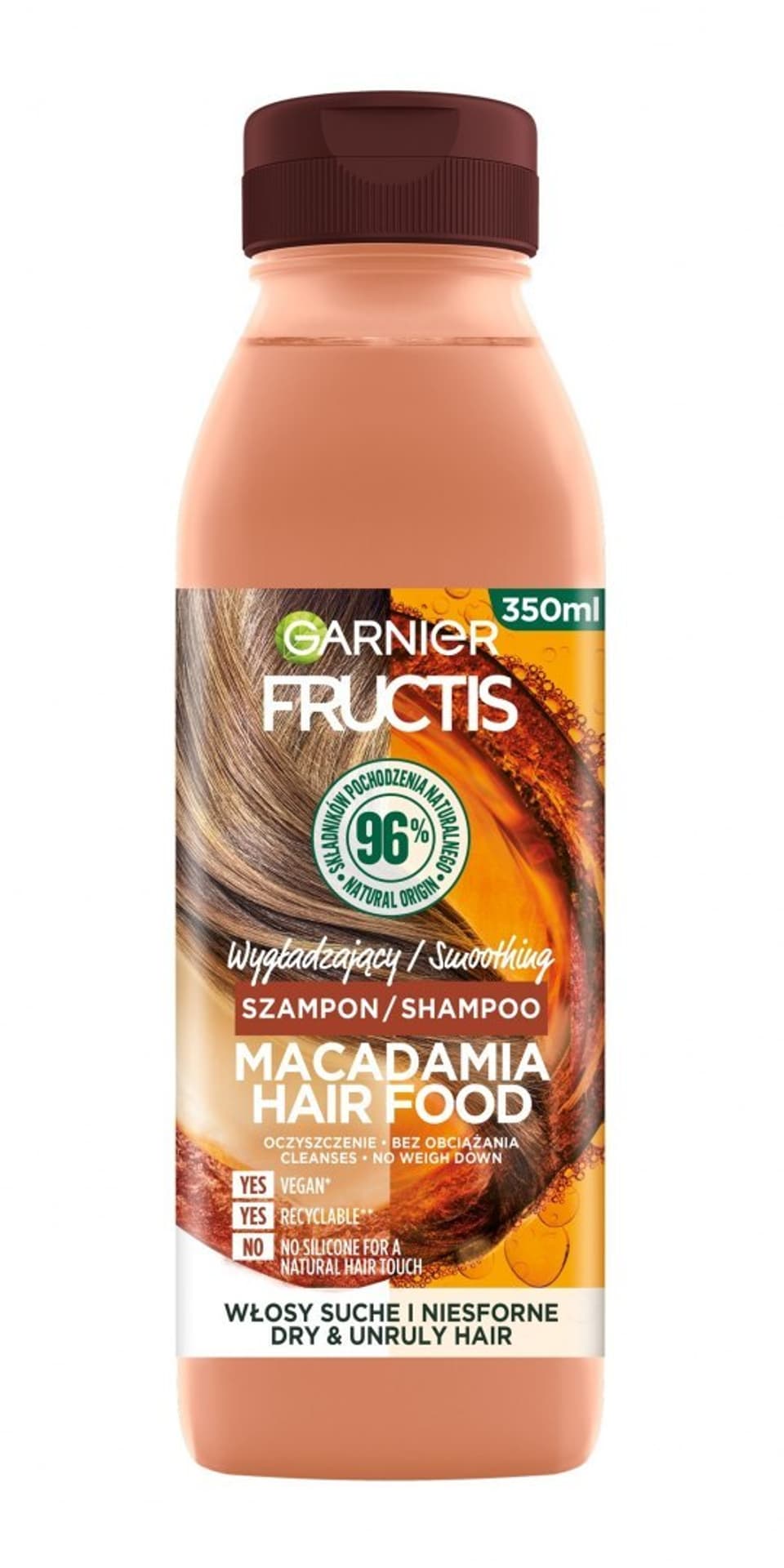 

Fructis Hair Food Macadamia Szampon wygładzający do włosów suchych i niesfornych 350ml