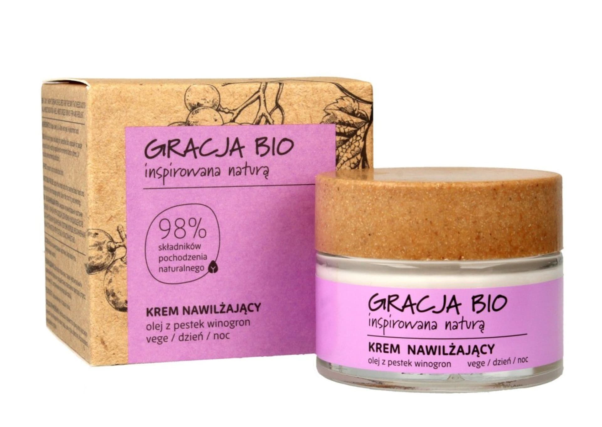 

Gracja BIO Krem nawilżający z olejem z pestek winogron na dzień i noc 50ml