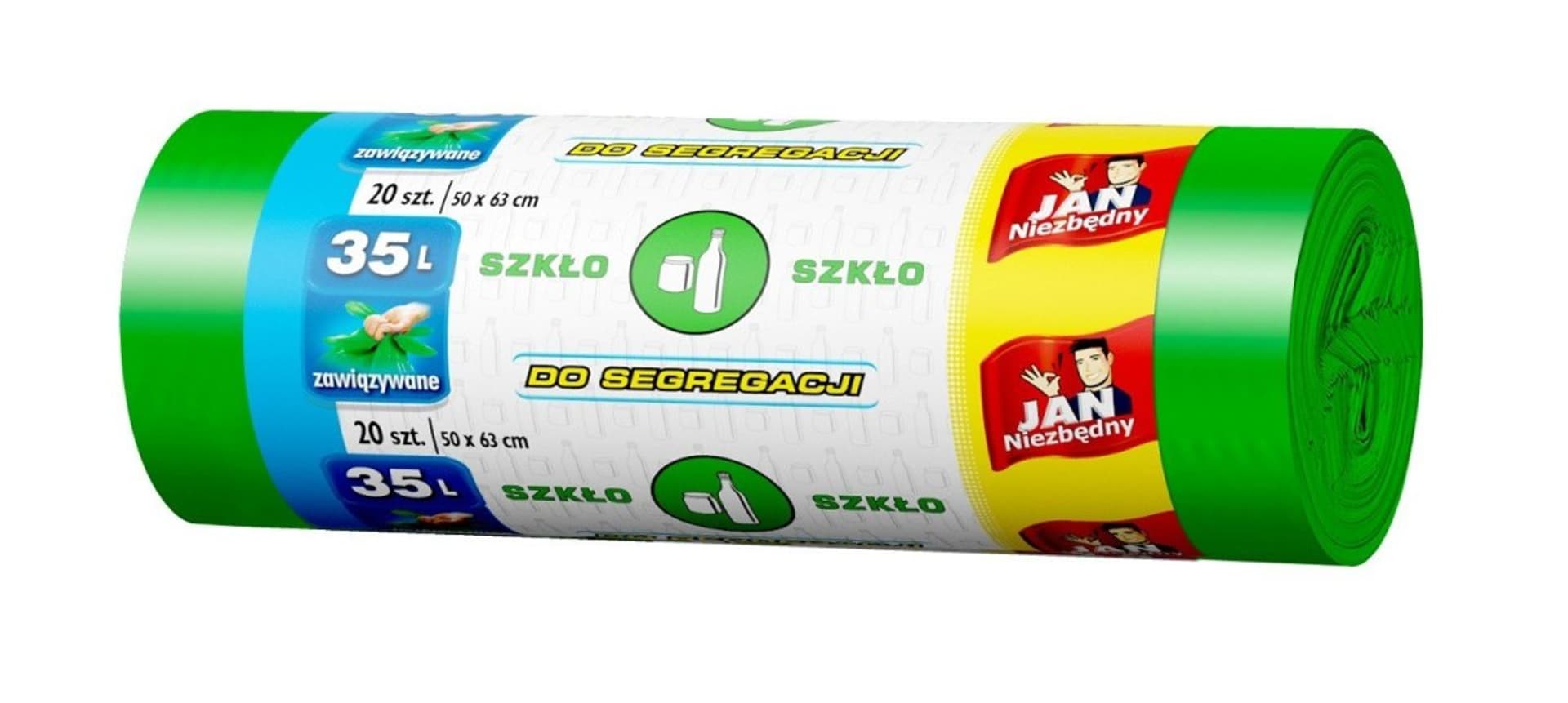 

Sarantis Jan Niezbędny Worki do segregacji śmieci zielone - szkło 35L 1op.-20szt