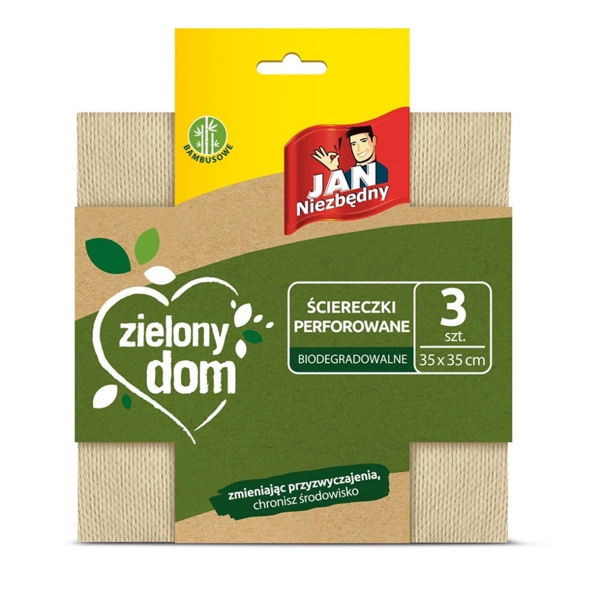 

Sarantis Jan Niezbędny Zielony Dom Ściereczki perforowane bambusowe 3szt.