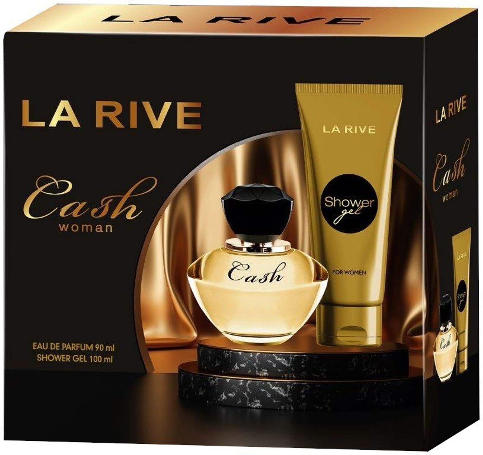 

La Rive for Woman Zestaw prezentowy Cash (woda perfumowana 90ml+żel pod prysznic 100ml)