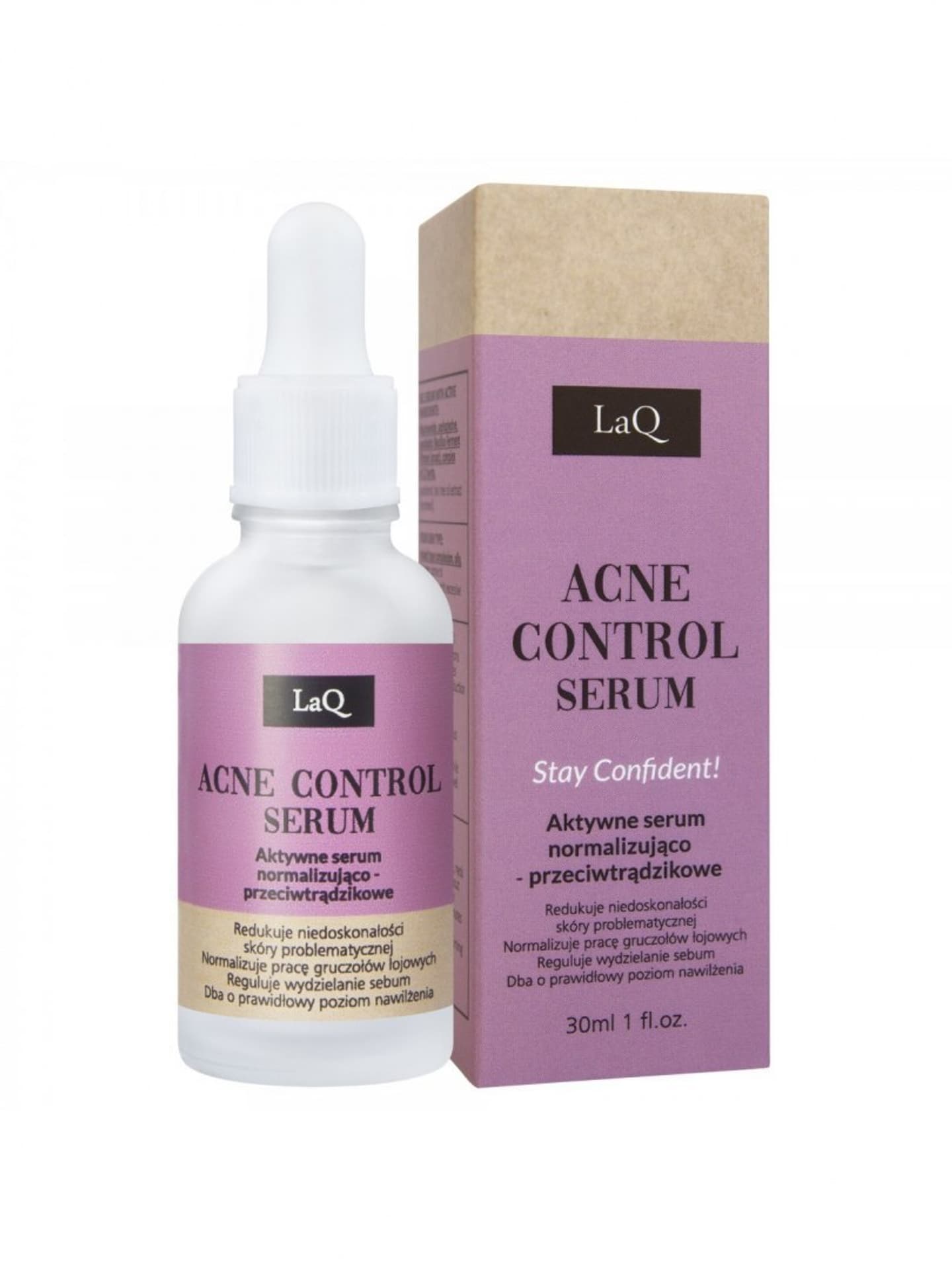 

LaQ Acne Control Serum Aktywne Serum normalizująco - przeciwtrądzikowe Stay Confident! 30ml