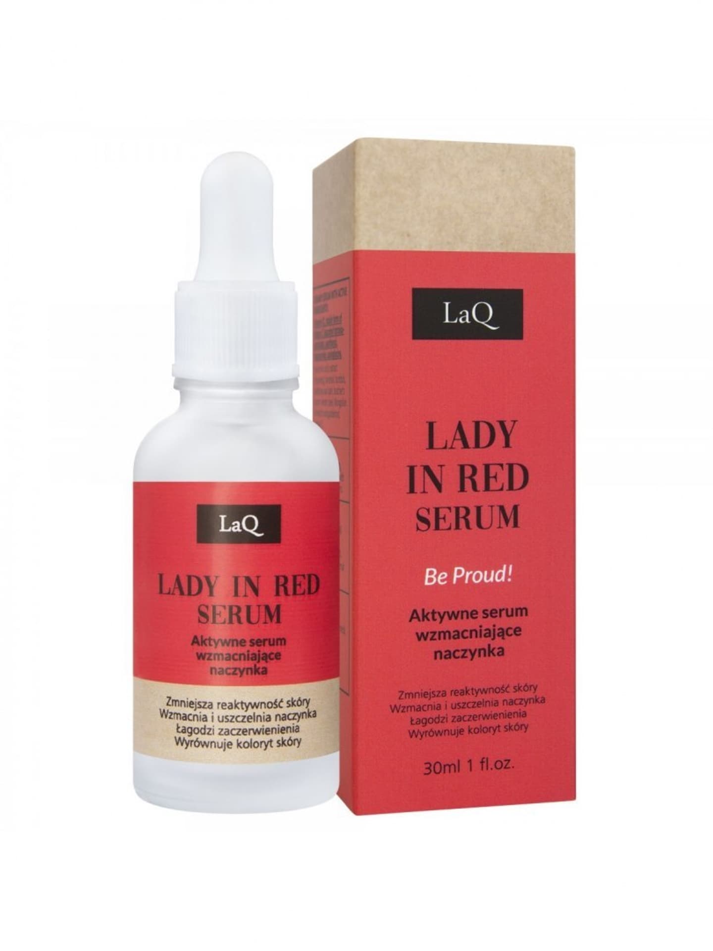 

LaQ Lady in Red Serum Aktywne Serum wzmacniające naczynka Be Proud! 30ml