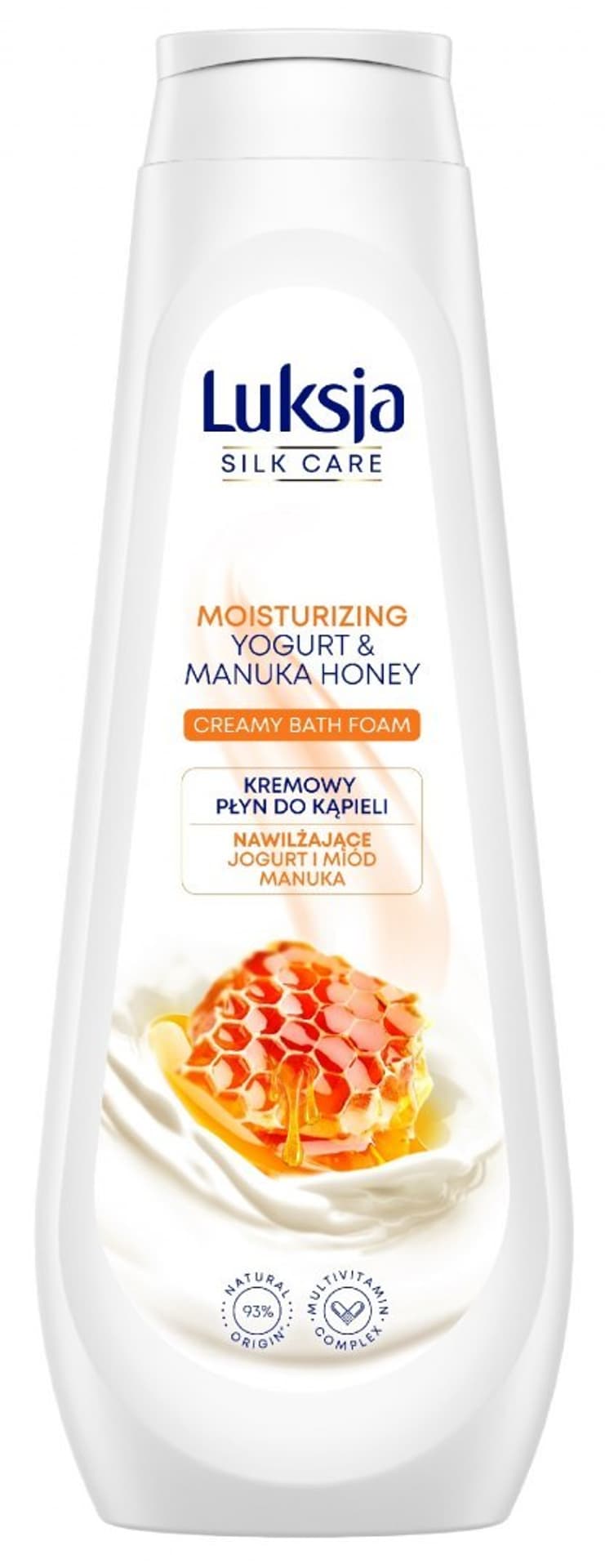 

Luksja Silk Care Kremowy Płyn do kąpieli - Nawilżające Jogurt i Miód Manuka 900ml