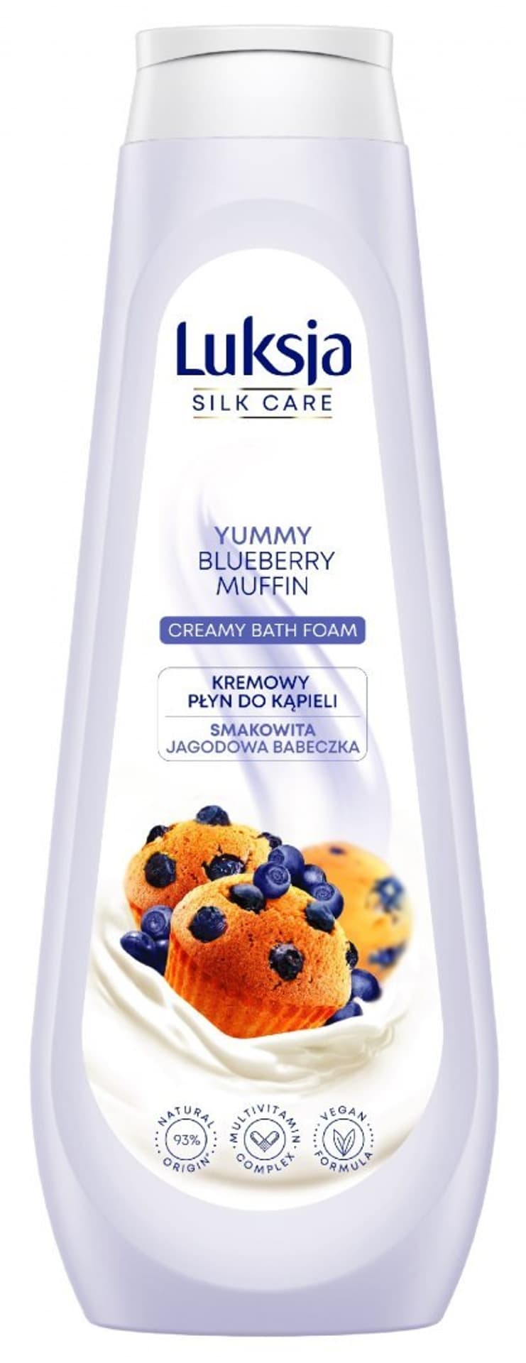 

Luksja Silk Care Kremowy Płyn do kąpieli - Smakowita Jagodowa Babeczka 900ml