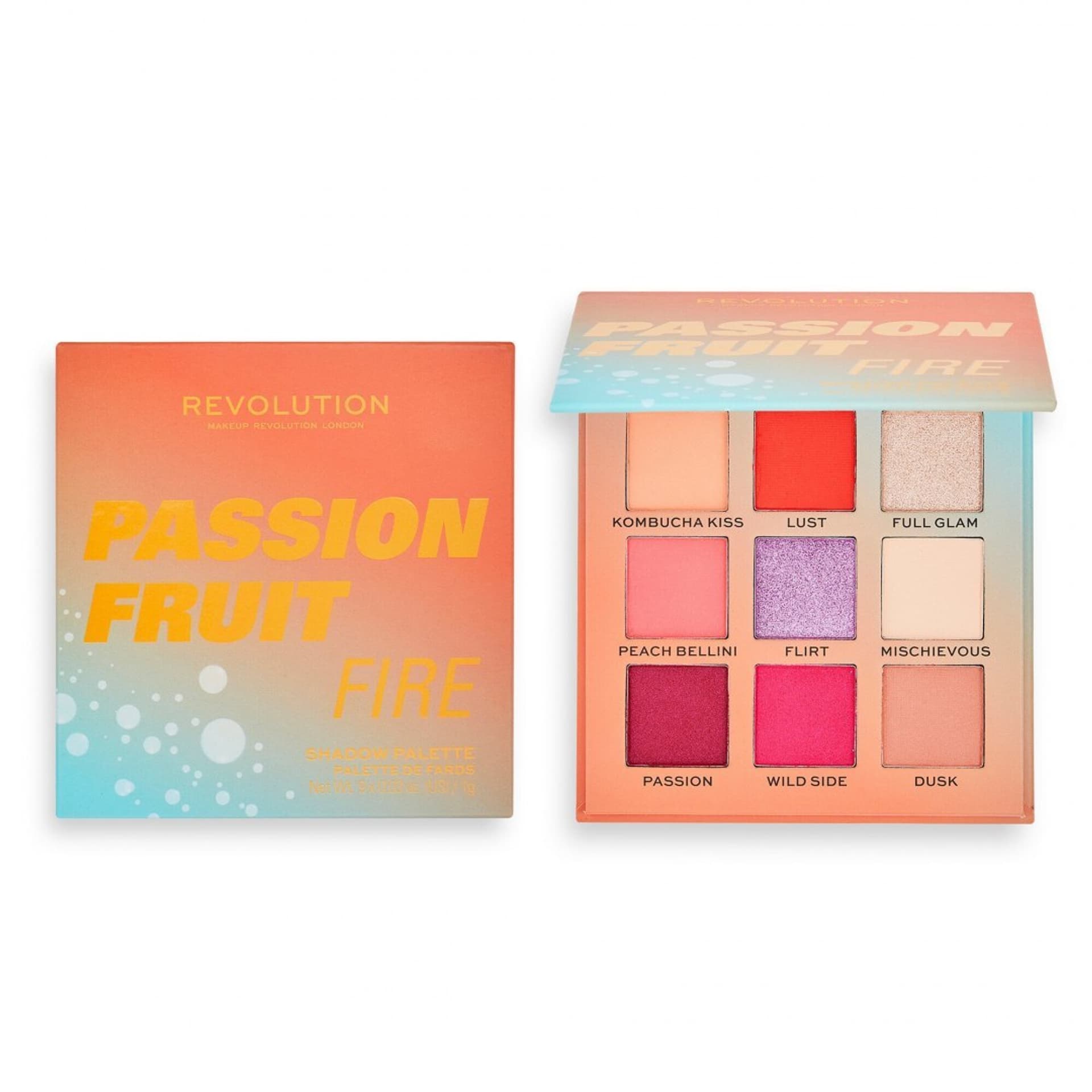 

Makeup Revolution Hot Shot Paleta Cieni do powiek Passion Fruit Fire (9) 1szt, 9) 1sz