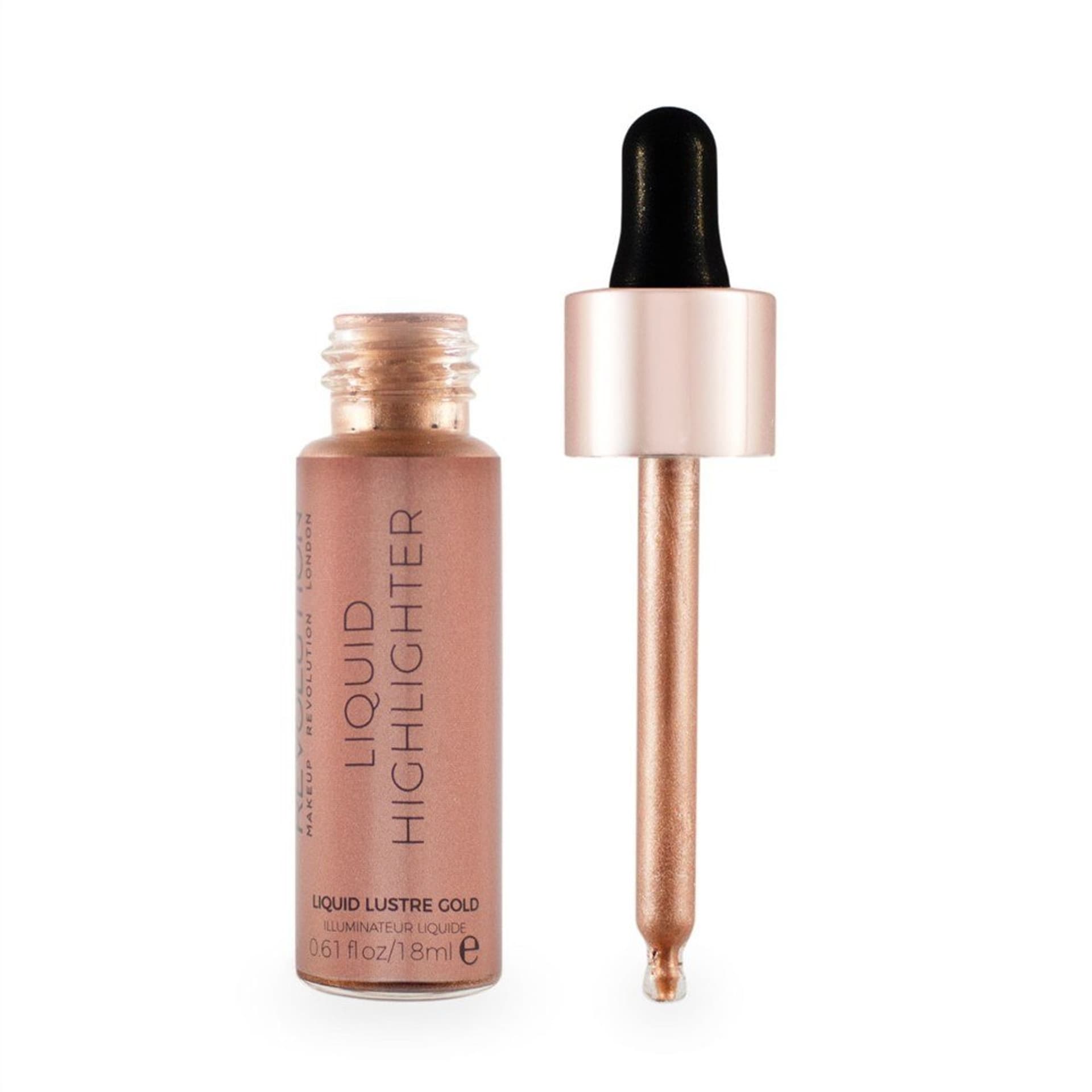 

Makeup Revolution Liquid Highlighter Rozświetlacz w płynie Lustre Gold 18ml