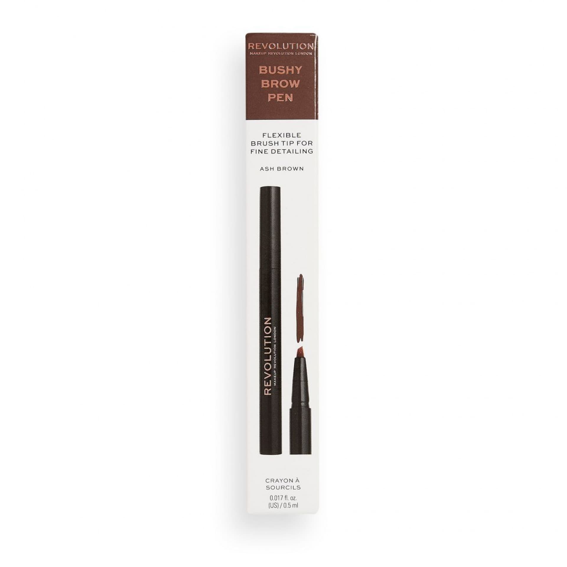 

Makeup Revolution Pisak do brwi Bushy Brow Pen Ash Brown 0,5 ml