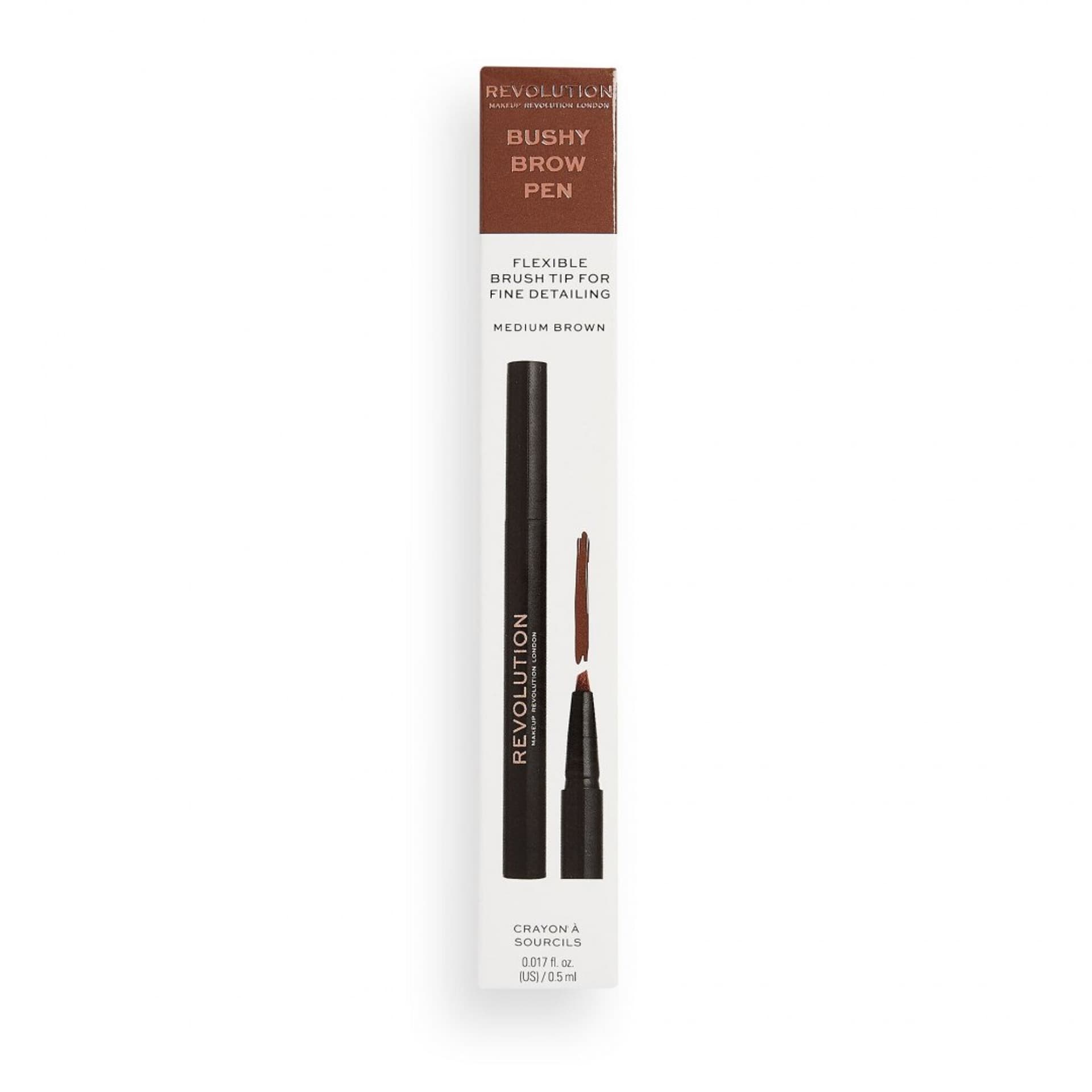 

Makeup Revolution Pisak do brwi Bushy Brow Pen Medium Brown 0,5 ml