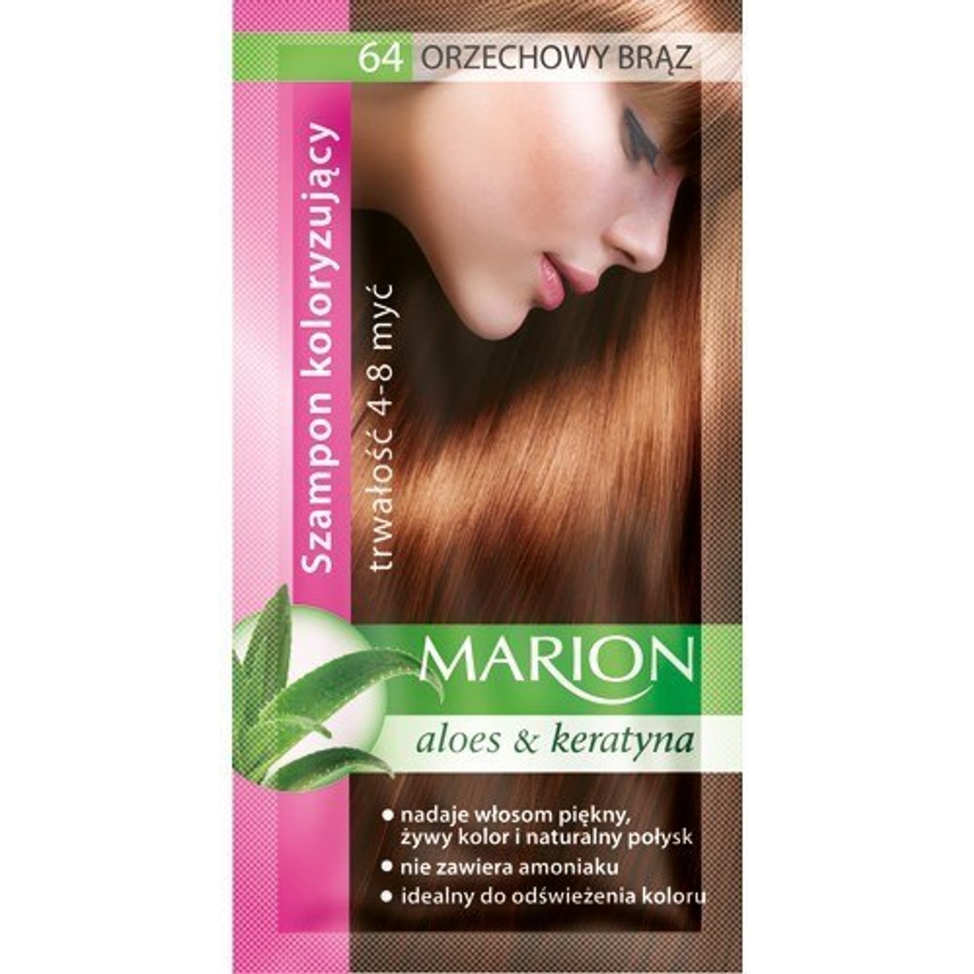 

Marion Szampon koloryzujący 4-8 myć nr 64 orzechowy brąz