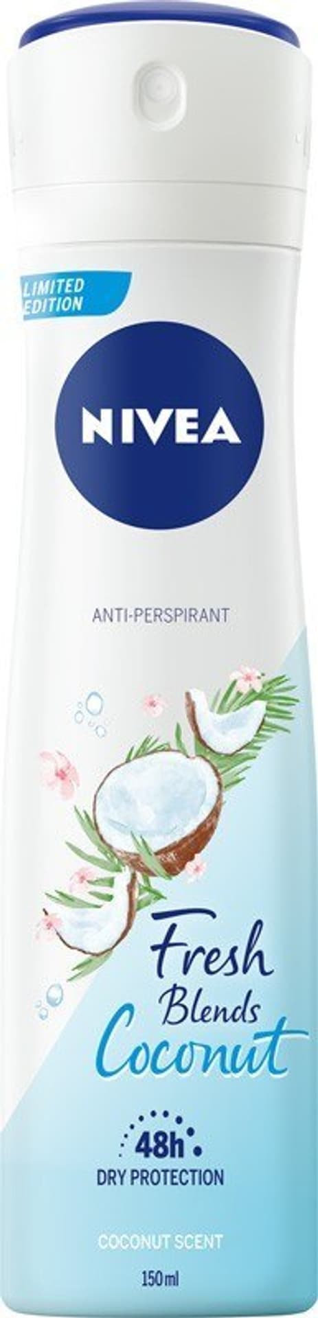 

Nivea Dezodorant-anti perspirant w sprayu dla kobiet Fresh Blends Coconut 150ml - limitowana edycja