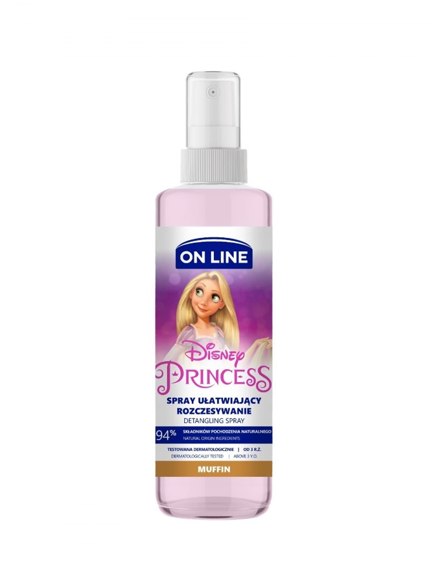 

On Line Disney Spray do włosów ułatwiający rozczesywanie Princess - muffin 200ml