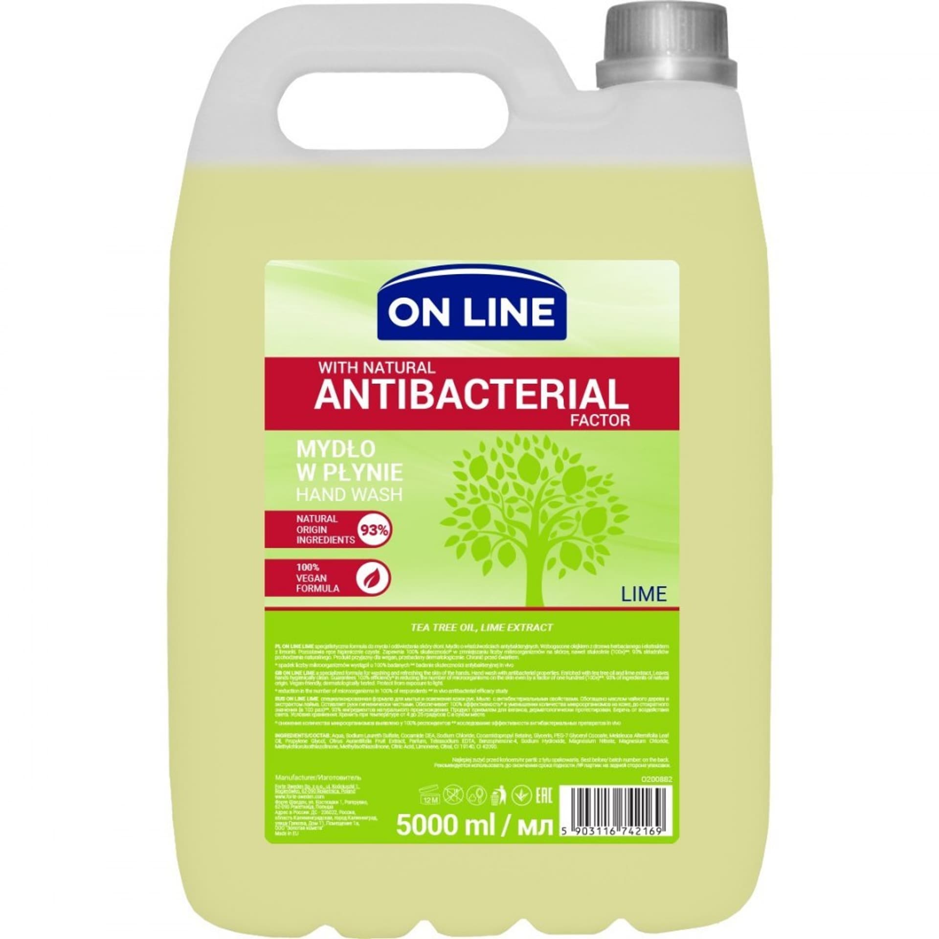 

On Line Mydło antybakteryjne w płynie Lime 5L
