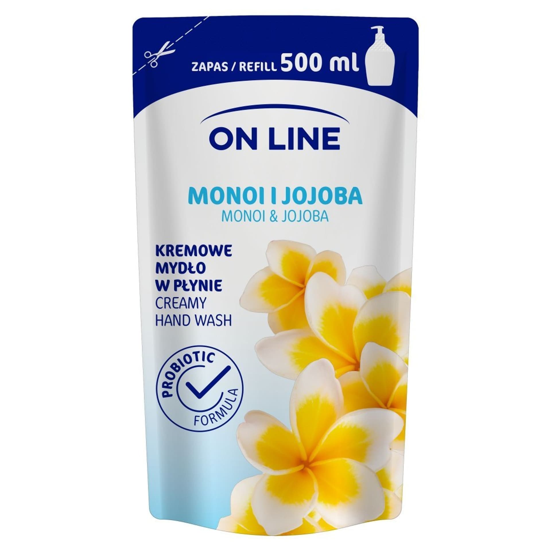 

On Line Mydło kremowe w płynie Monoi i Jojoba zapas 500ml