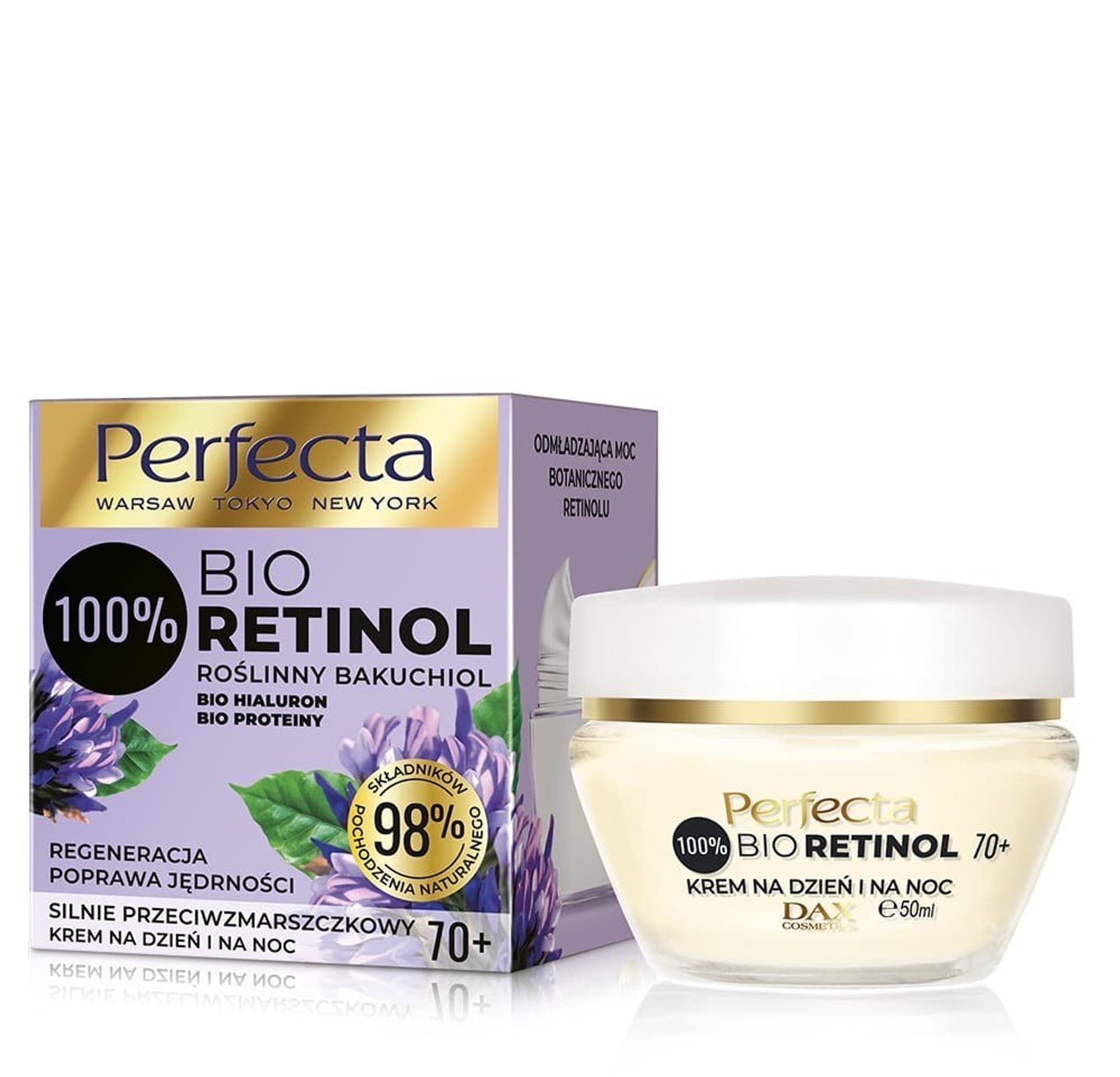 

Perfecta 100% Bio Retinol 70+ Silnie Przeciwzmarszczkowy Krem na dzień i noc - regeneracja,poprawa jędrności 50ml