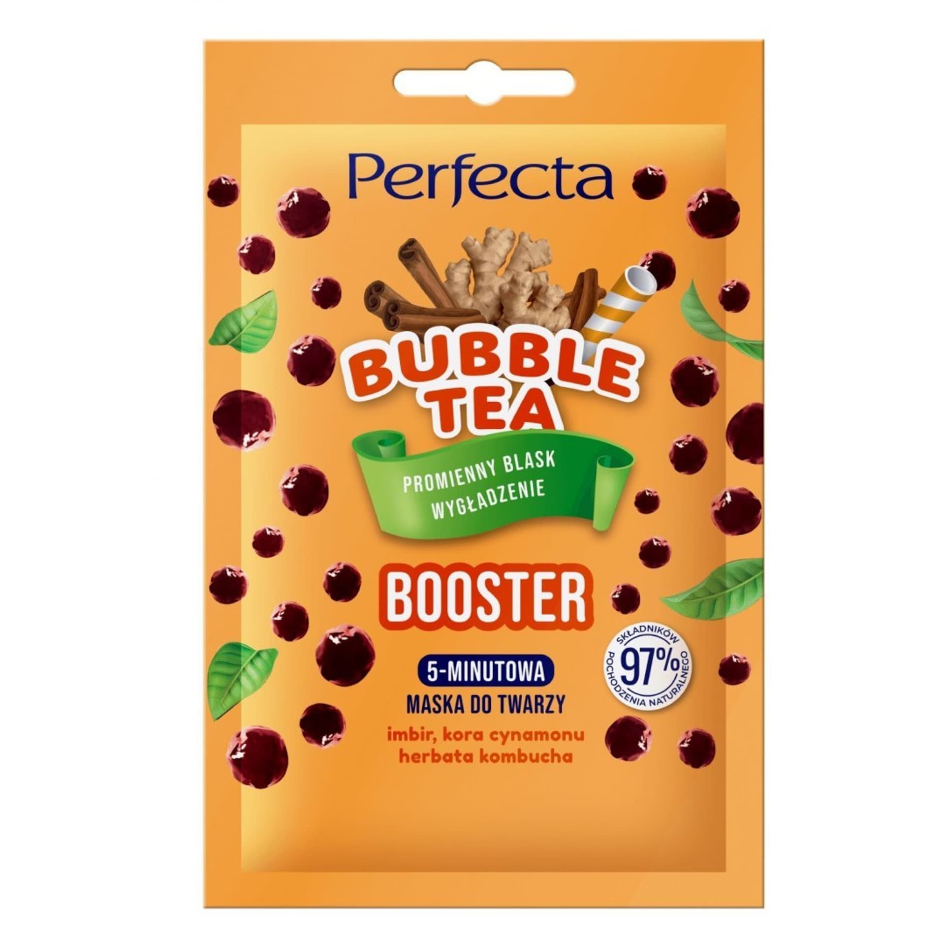 

Perfecta Bubble Tea 5-Minutowa Maska do twarzy Booster - promienny blask i wygładzenie 10ml