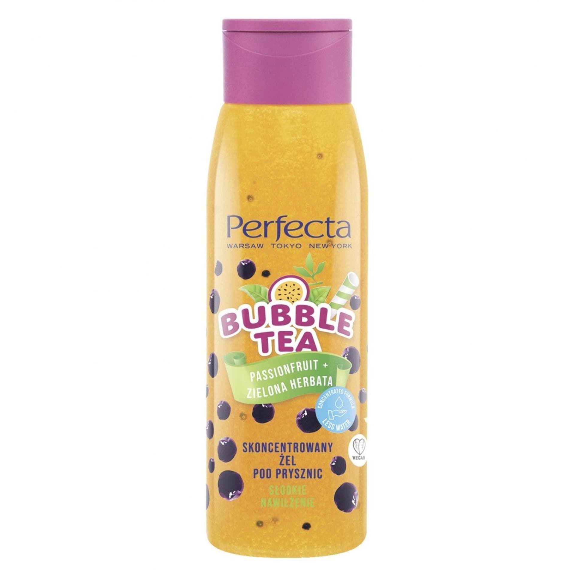 

Perfecta Bubble Tea Skoncentrowany Żel pod prysznic Passionfruit + Zielona Herbata 400ml