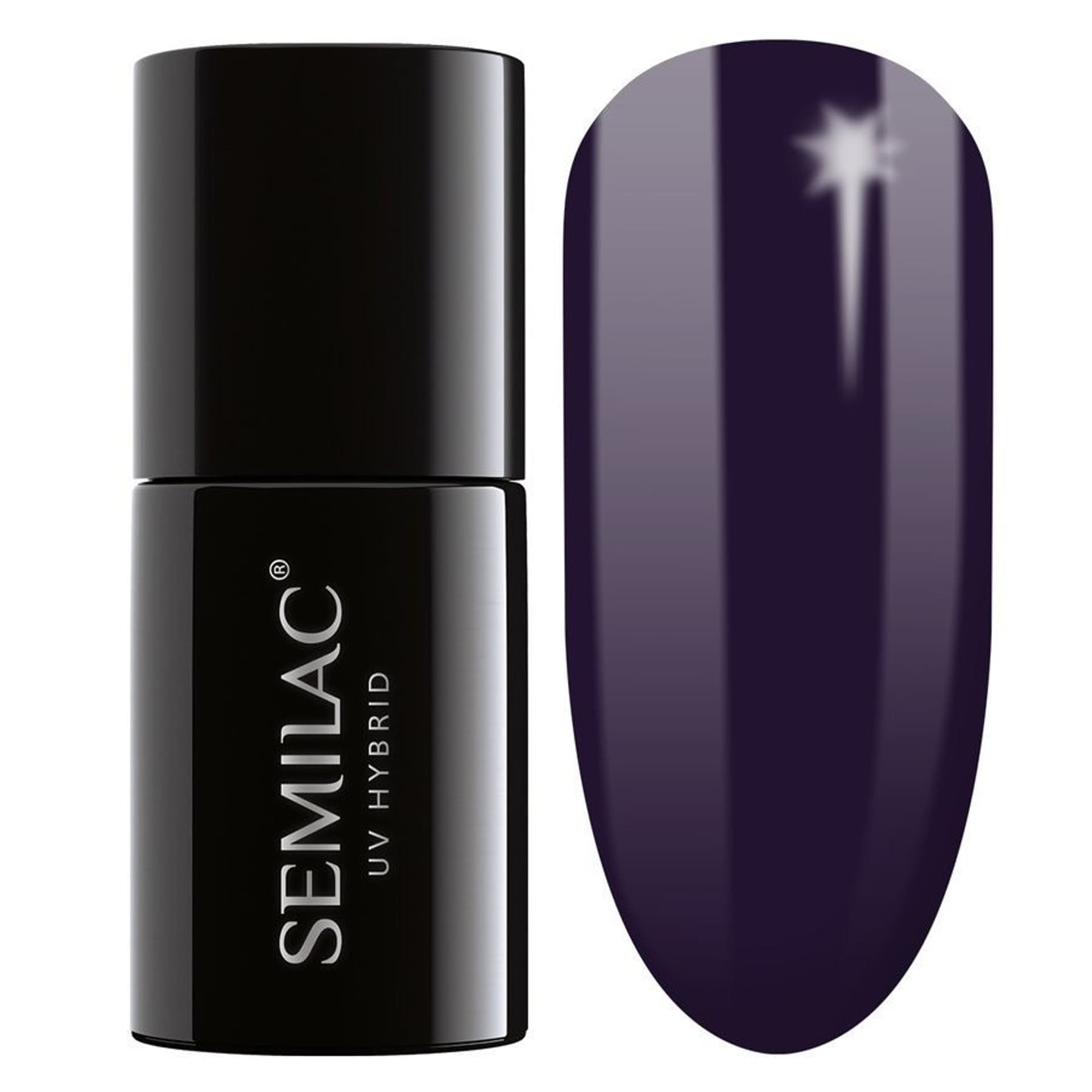 

SEMILAC Lakier hybrydowy 100 Black Purple - 7 ml
