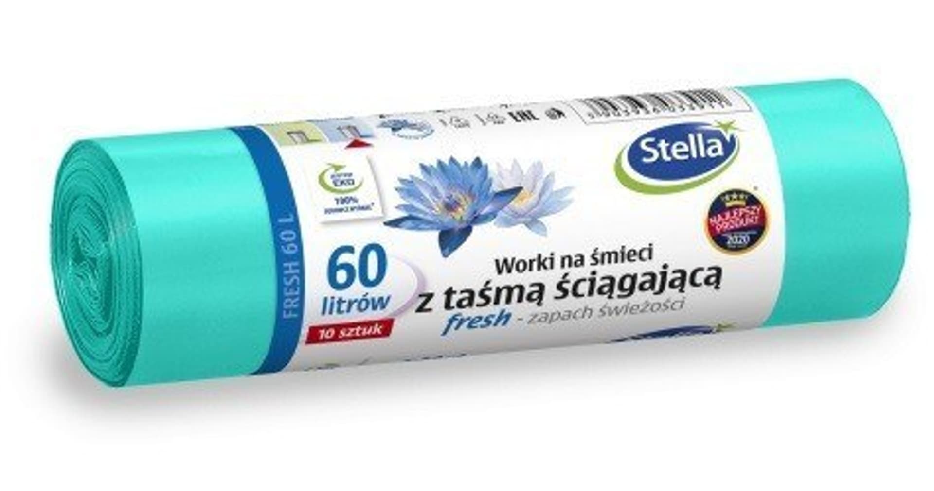 

STELLA Worki na śmieci z taśmą ściągającą FRESH - świeży zapach 60L 1op.-10szt