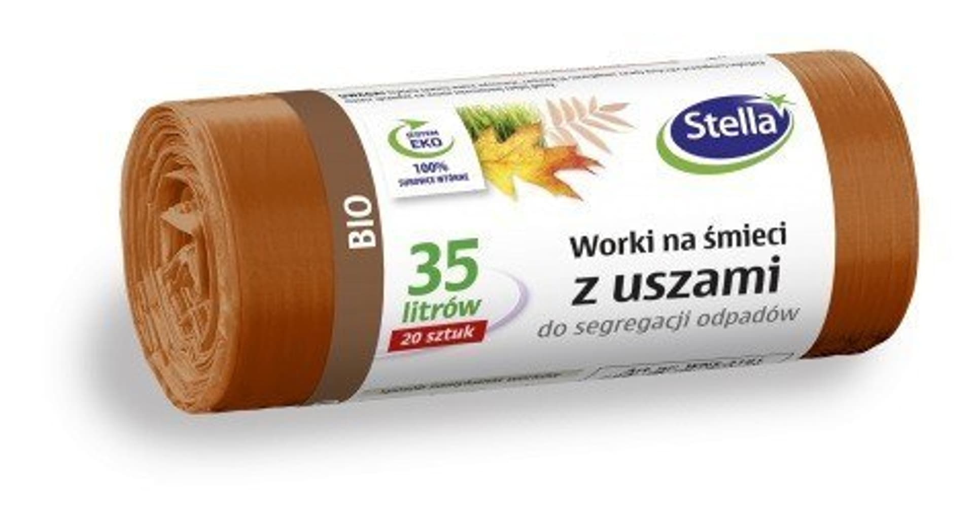 

STELLA Worki z uszami do segregacji odpadów BIO 35L brązowe 1op.-20szt.