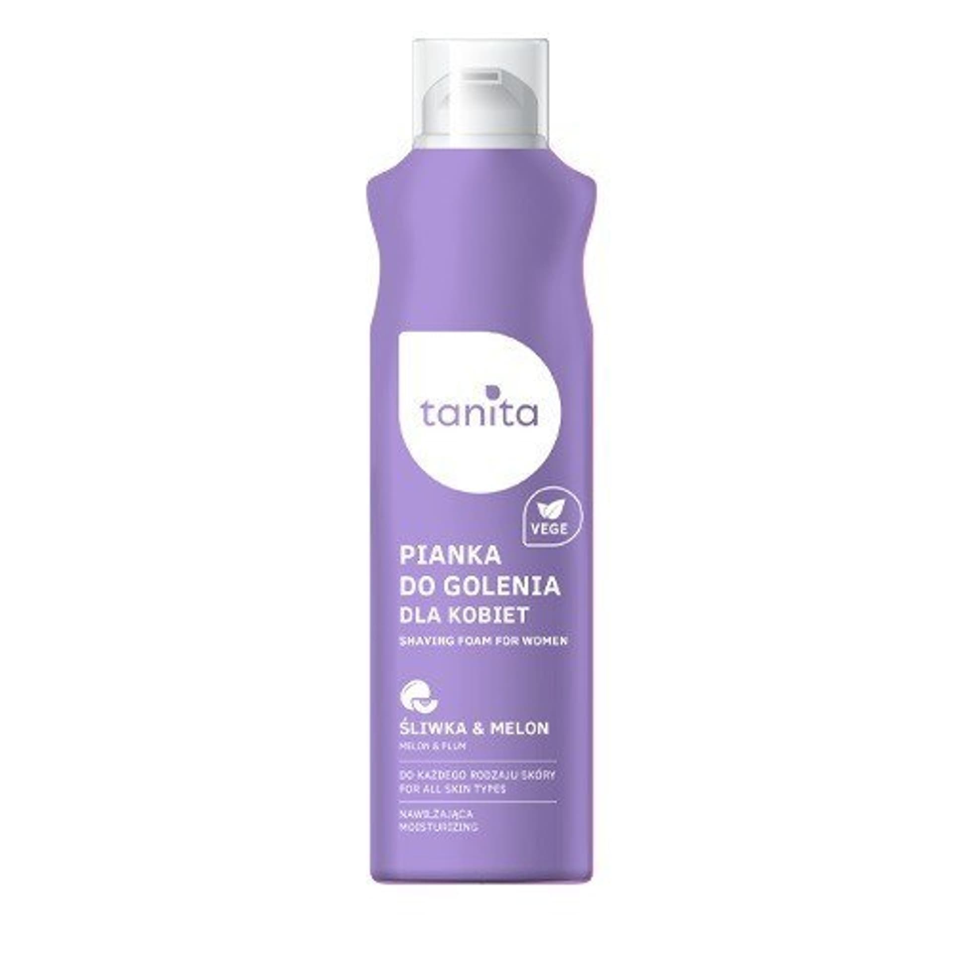 

TANITA Vegan Pianka do golenia dla kobiet do każdego rodzaju skóry Śliwka & Melon 200ml