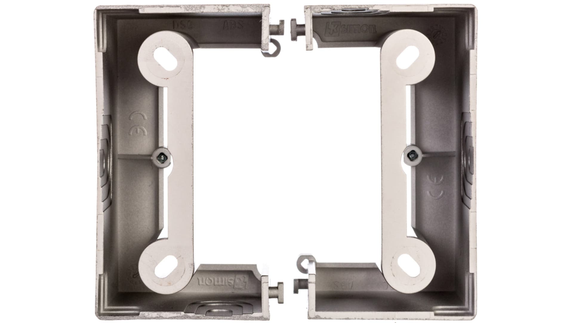 

Simon Basic Neos Puszka natynkowa pojedyncza składana 40 mm (1 szt. = 2 elementy) srebrny mat PSCS/43, 1 szt. = 2 elementy) srebrny mat pscs/4