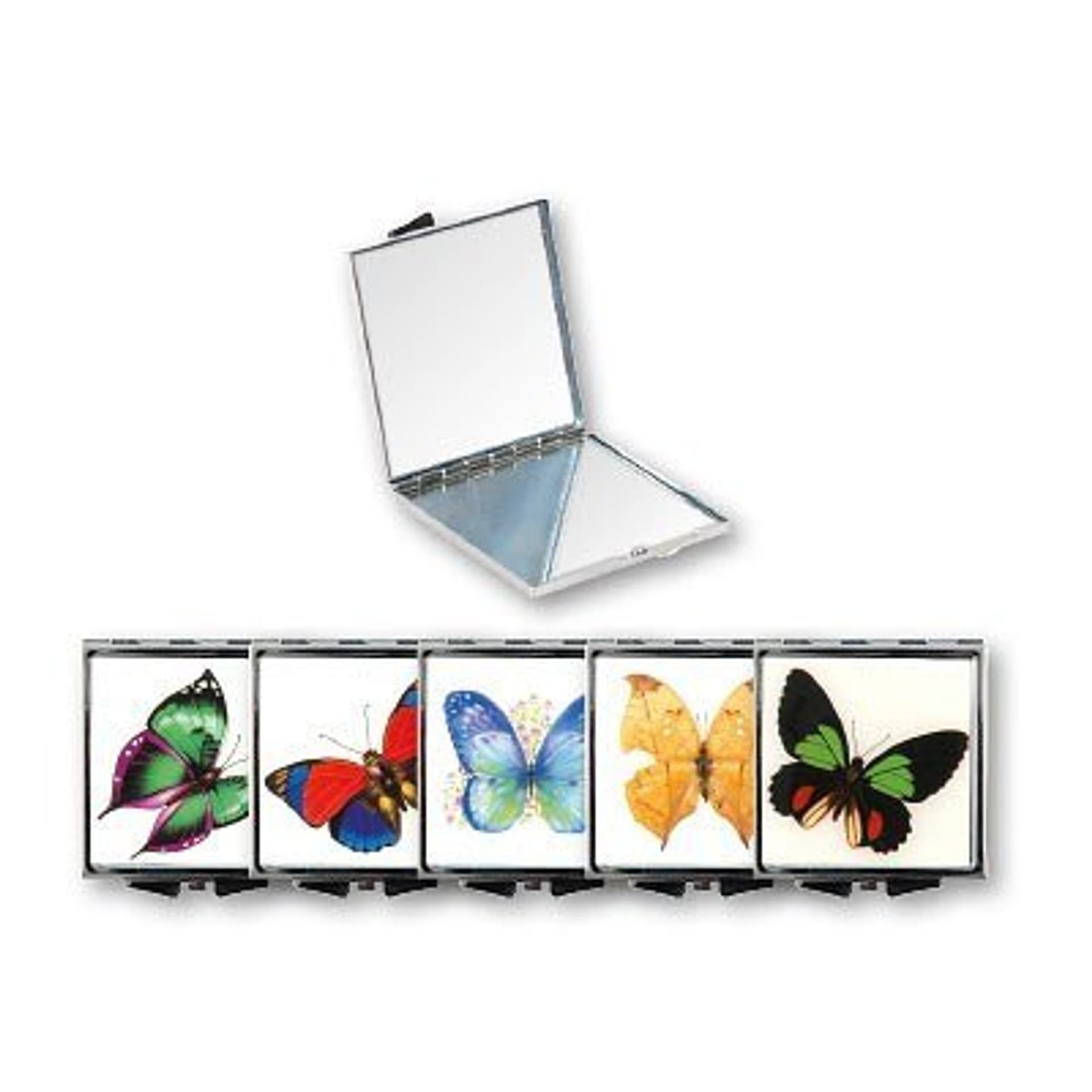 

Top Choice Makijaż Lusterko kieszonkowe Butterfly kwadratowe (85420) 1szt, 85420) 1sz