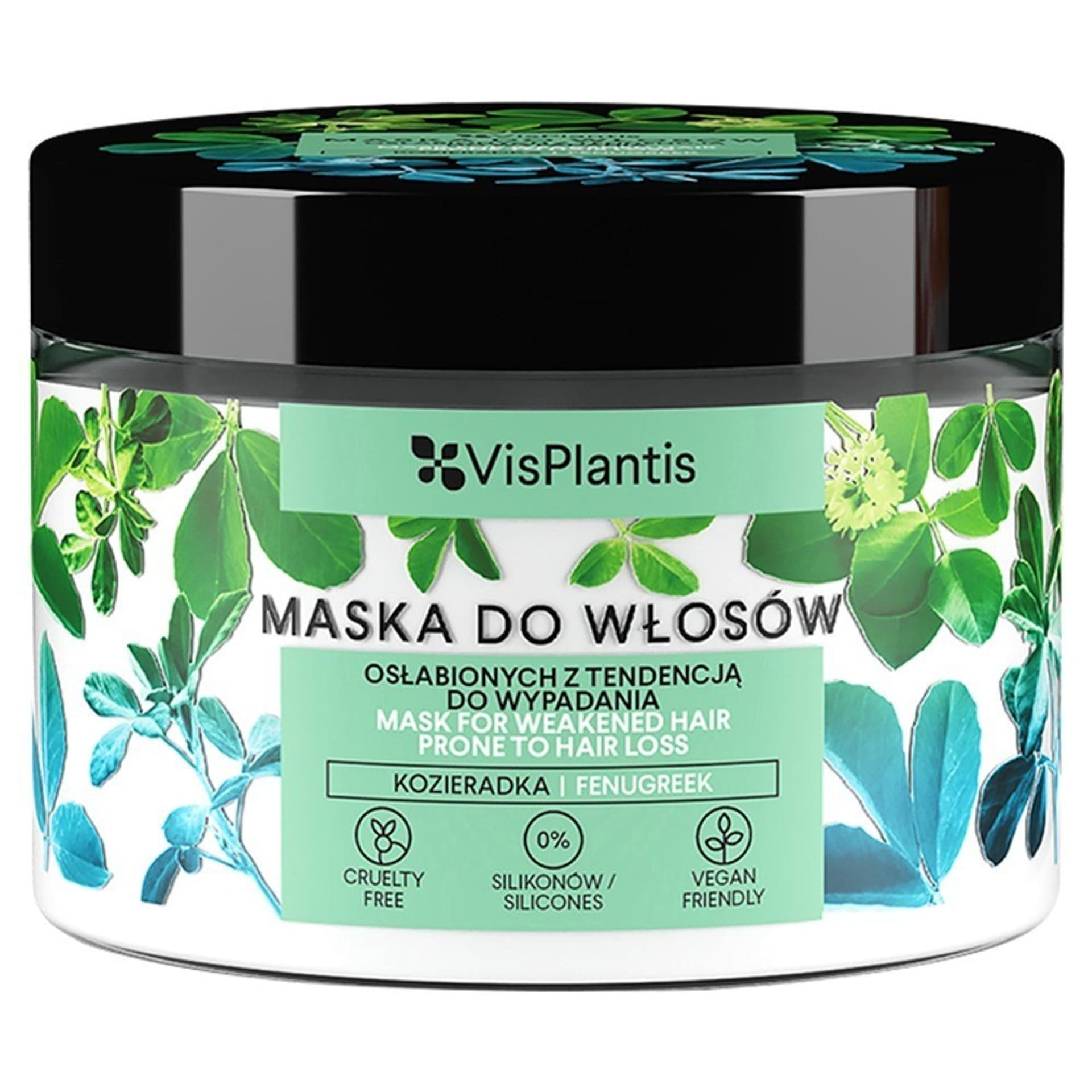 

Maska do włosów osłabionych z tendencją do wypadania, kozieradka, czarna rzepa i skrzyp polny 300ml VIS PLANTIS