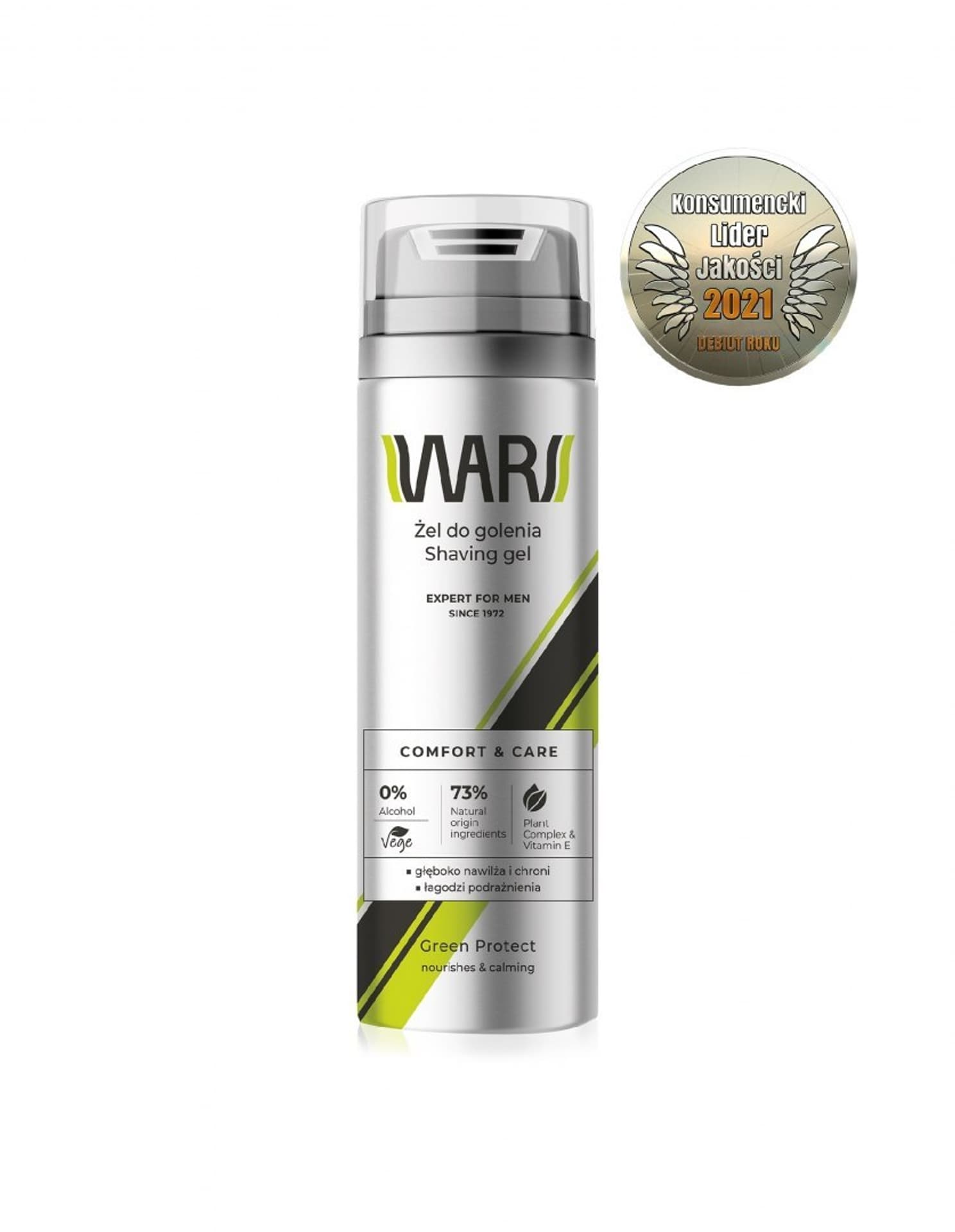 

Wars Expert for Men Żel do golenia Comfort & Care - Plant Complex & Vitamin E 200ml