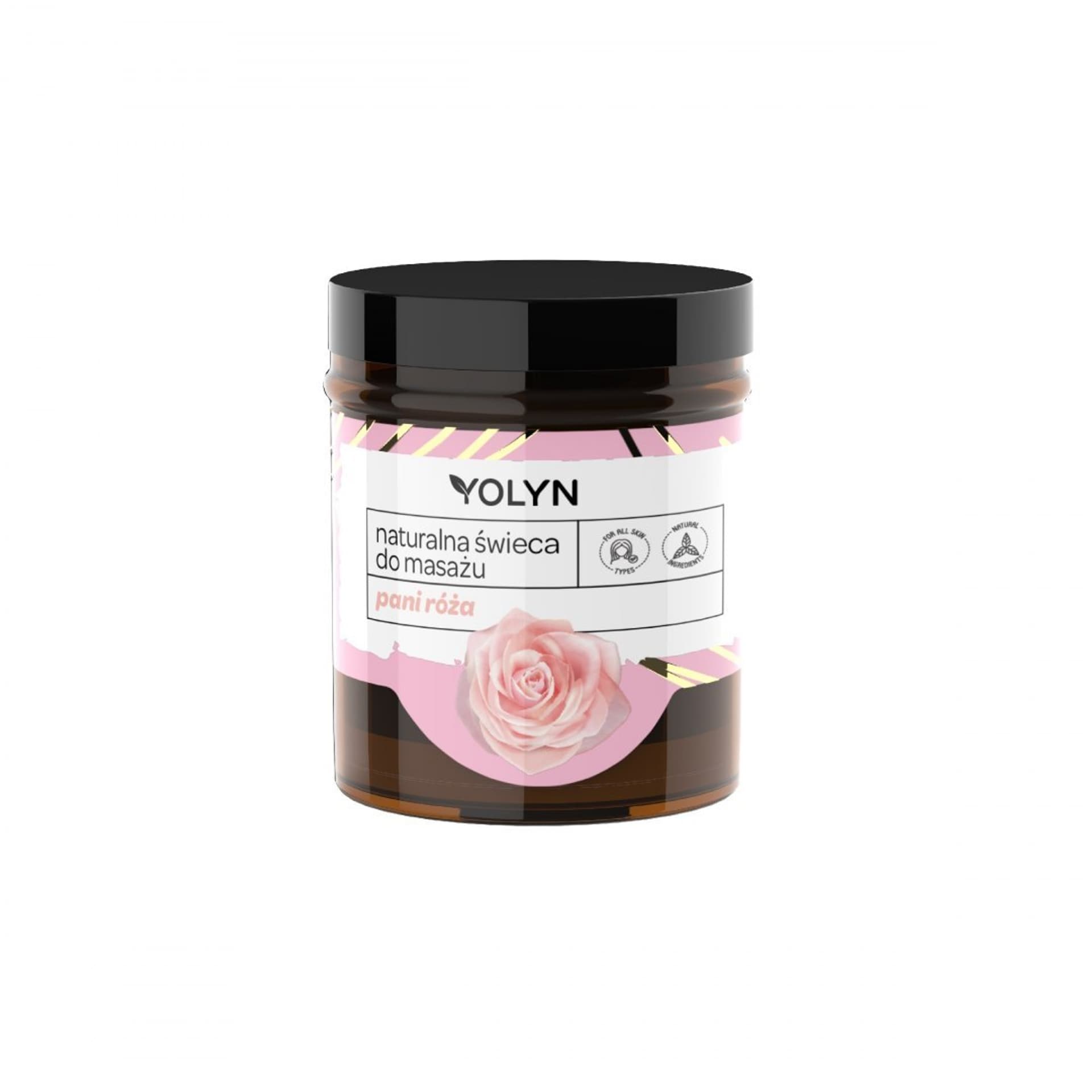 

YOLYN Naturalna Świeca do masażu - Pani Róża 120ml