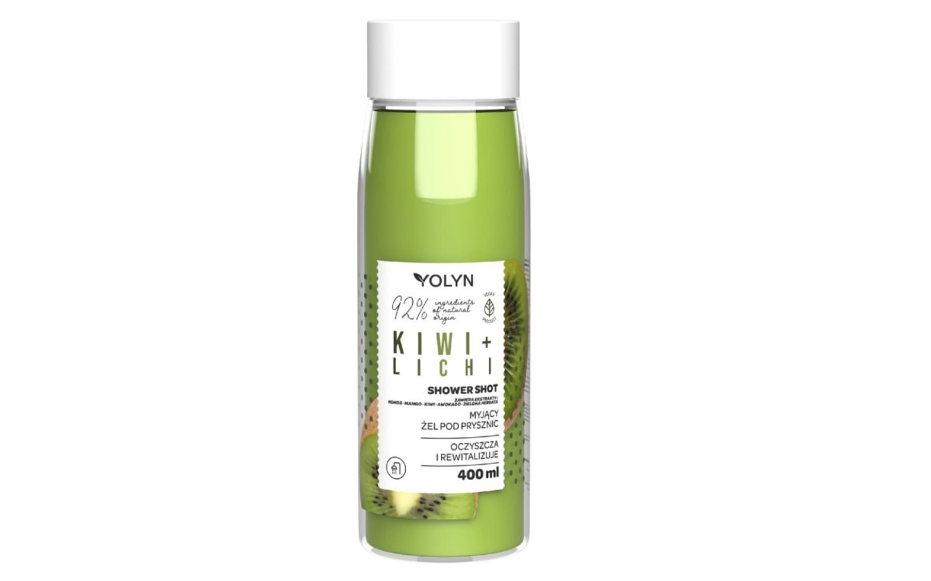 

YOLYN Shower Shot Myjący Żel pod prysznic Kiwi + Lichi 400ml