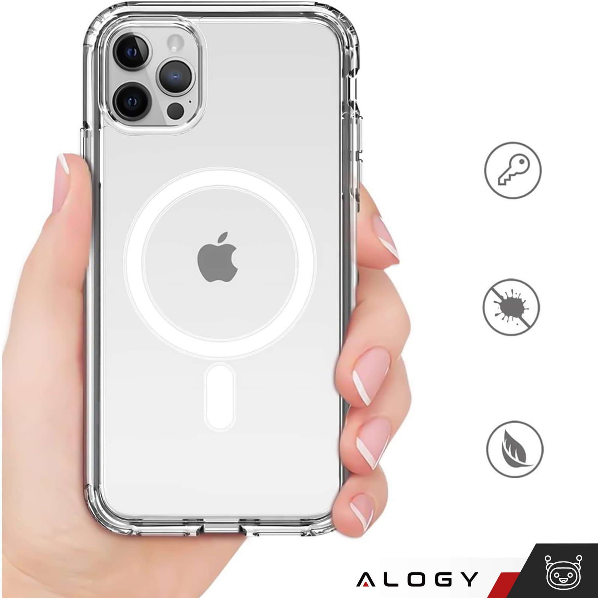 

Etui ochronne na telefon Alogy MagSafe Clear Case do Apple iPhone 11 Pro Max Przezroczyste