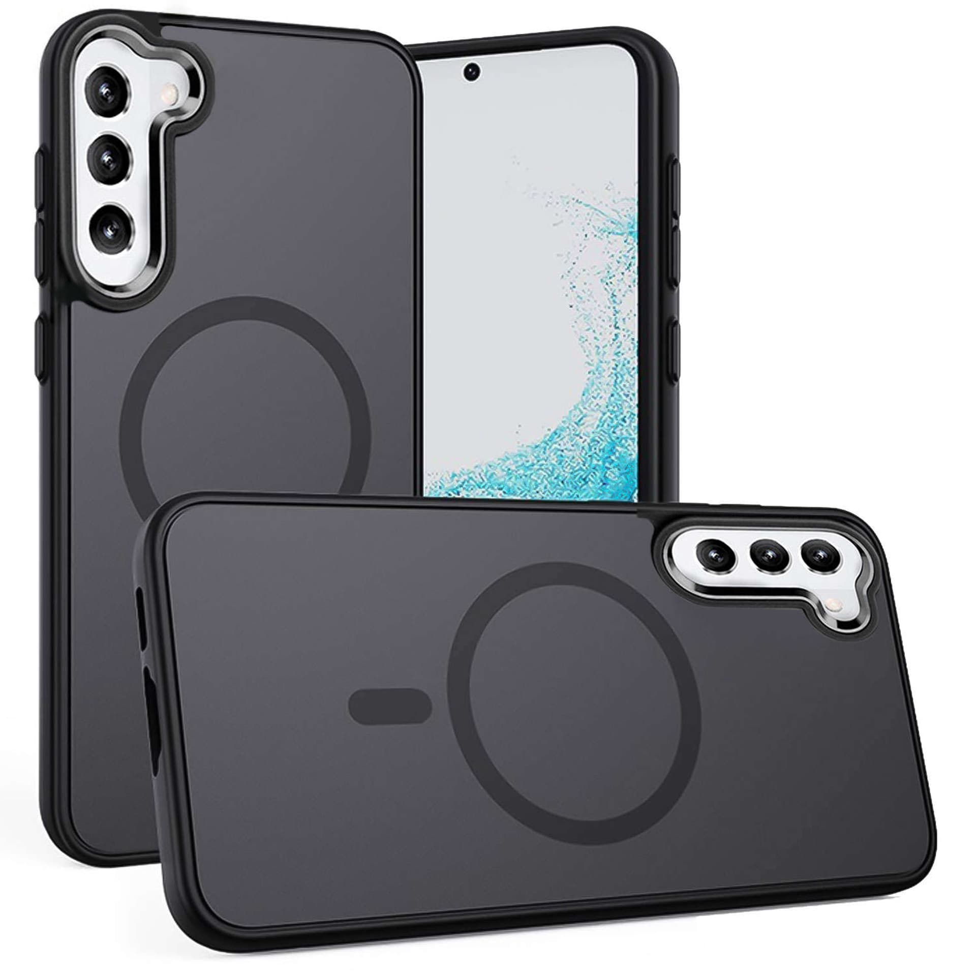 

Etui matowe do MagSafe Alogy Ring Mag Clear Case do ładowarek Qi do Samsung Galaxy S23+ Plus Czarne