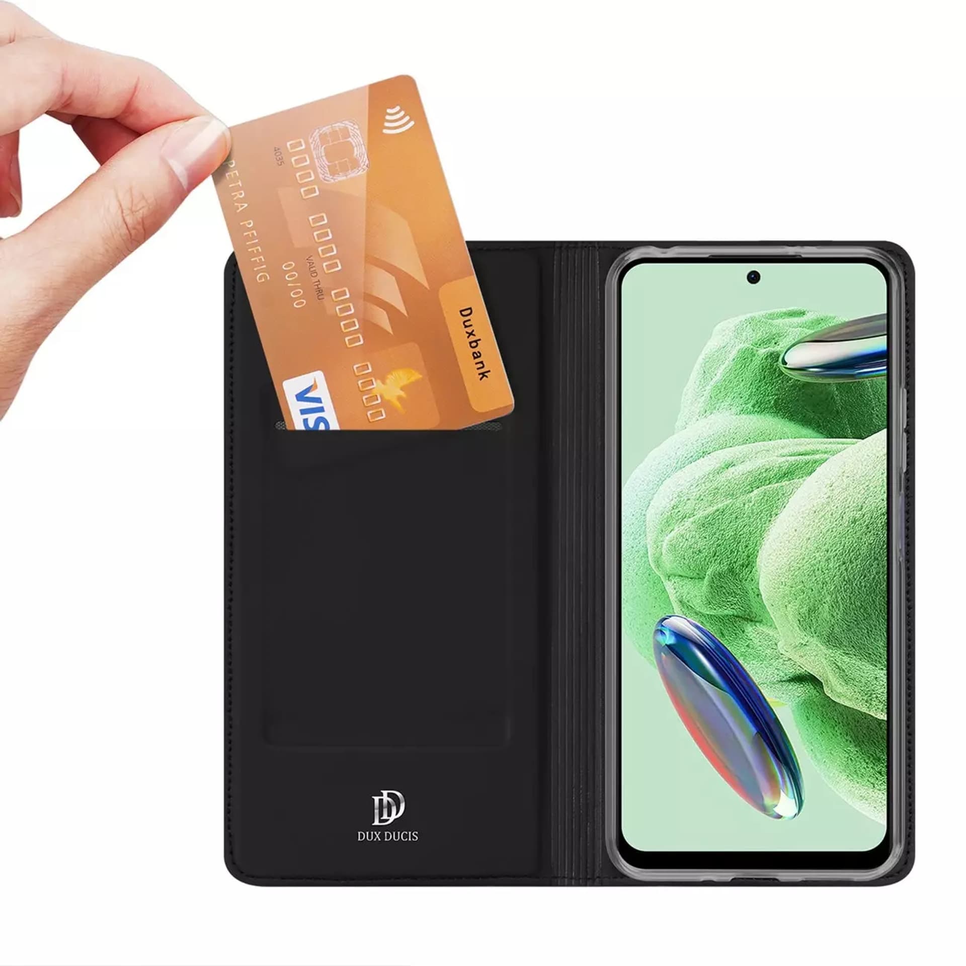 

Dux Ducis Skin Pro etui do Xiaomi Redmi Note 12 5G / Poco X5 5G pokrowiec z klapką portfel na kartę podstawka czarne