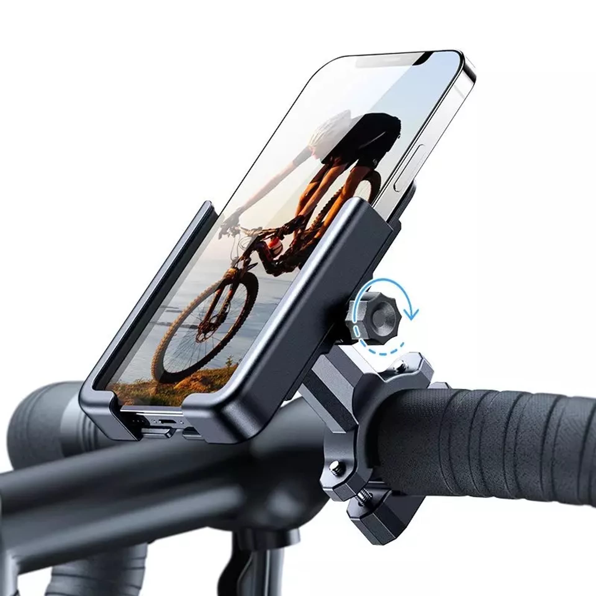 

Wozinsky metalowy uchwyt na telefon do roweru, hulajnogi czarny (WBHBK3)