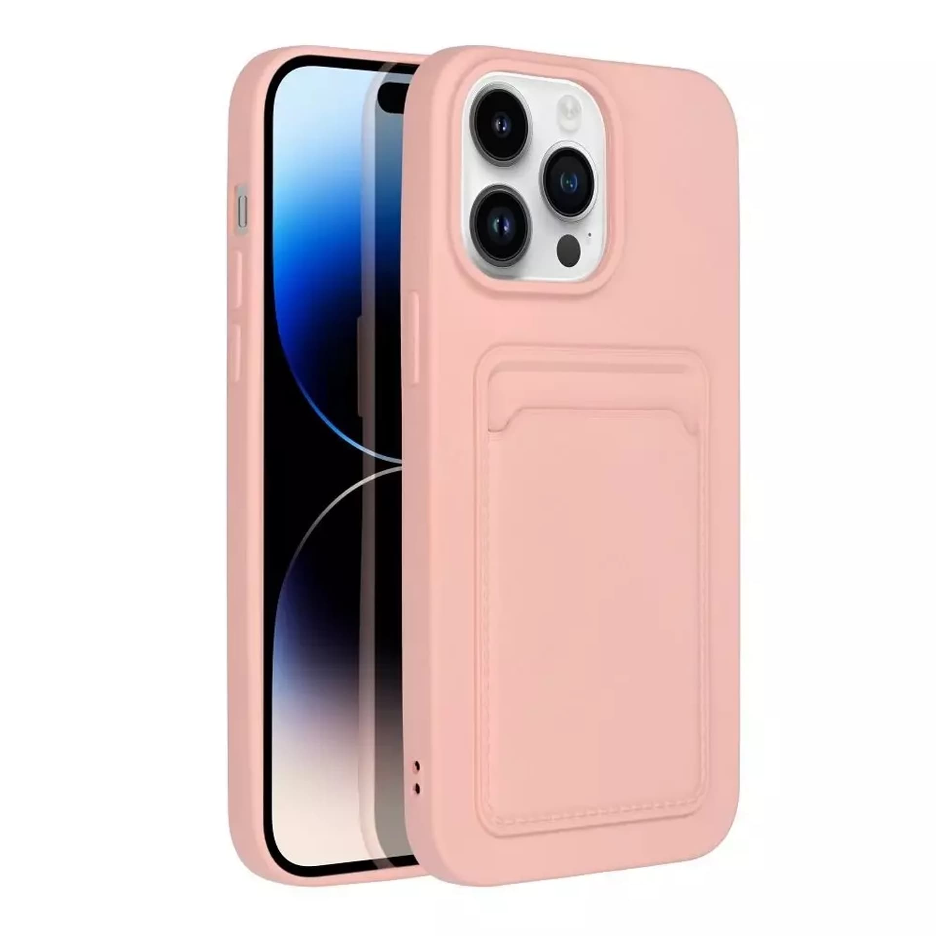 

Futerał CARD CASE do IPHONE 14 PRO MAX różowy