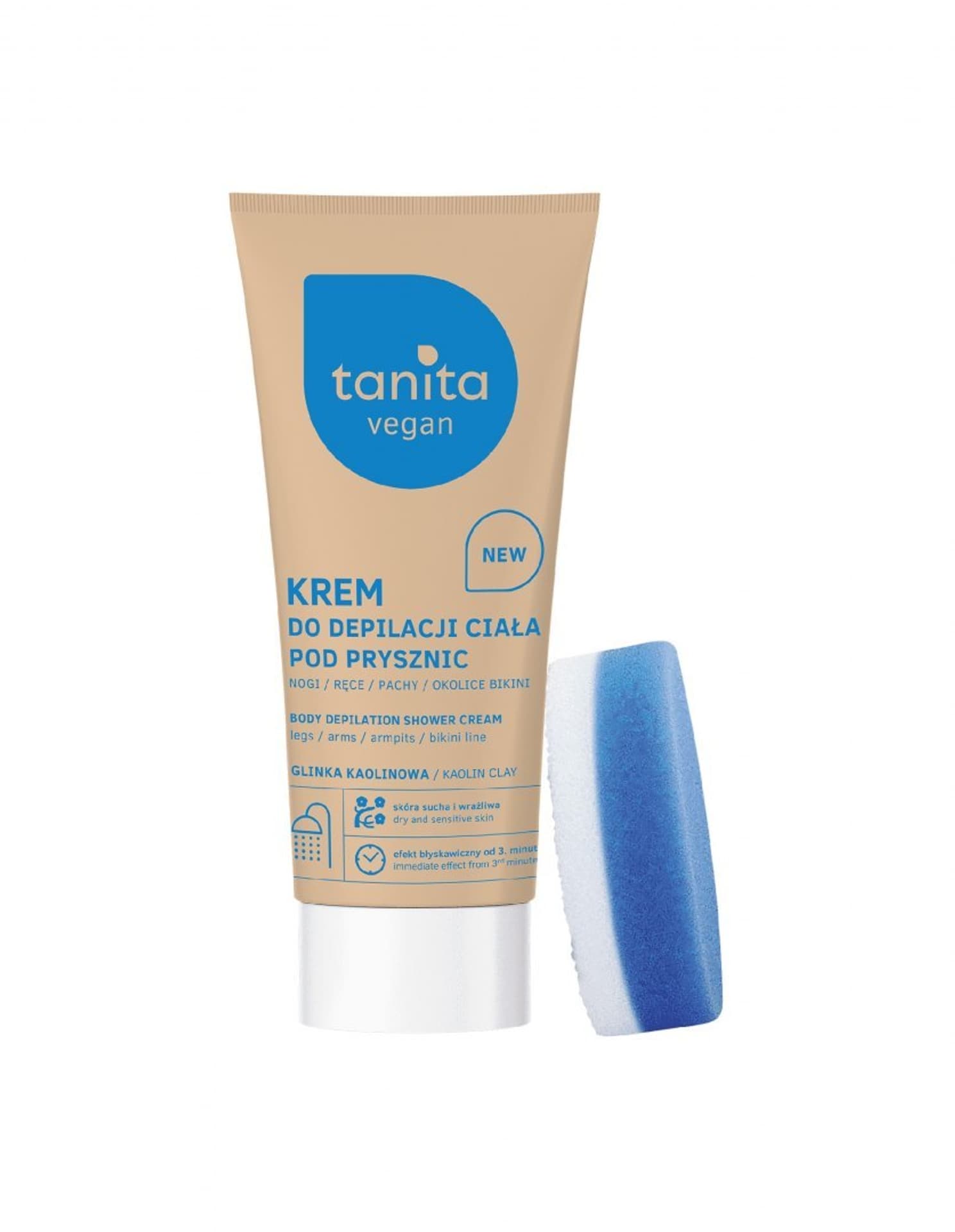 

TANITA Vegan Krem do depilacji ciała pod prysznic z Glinką Kaolinową 200ml