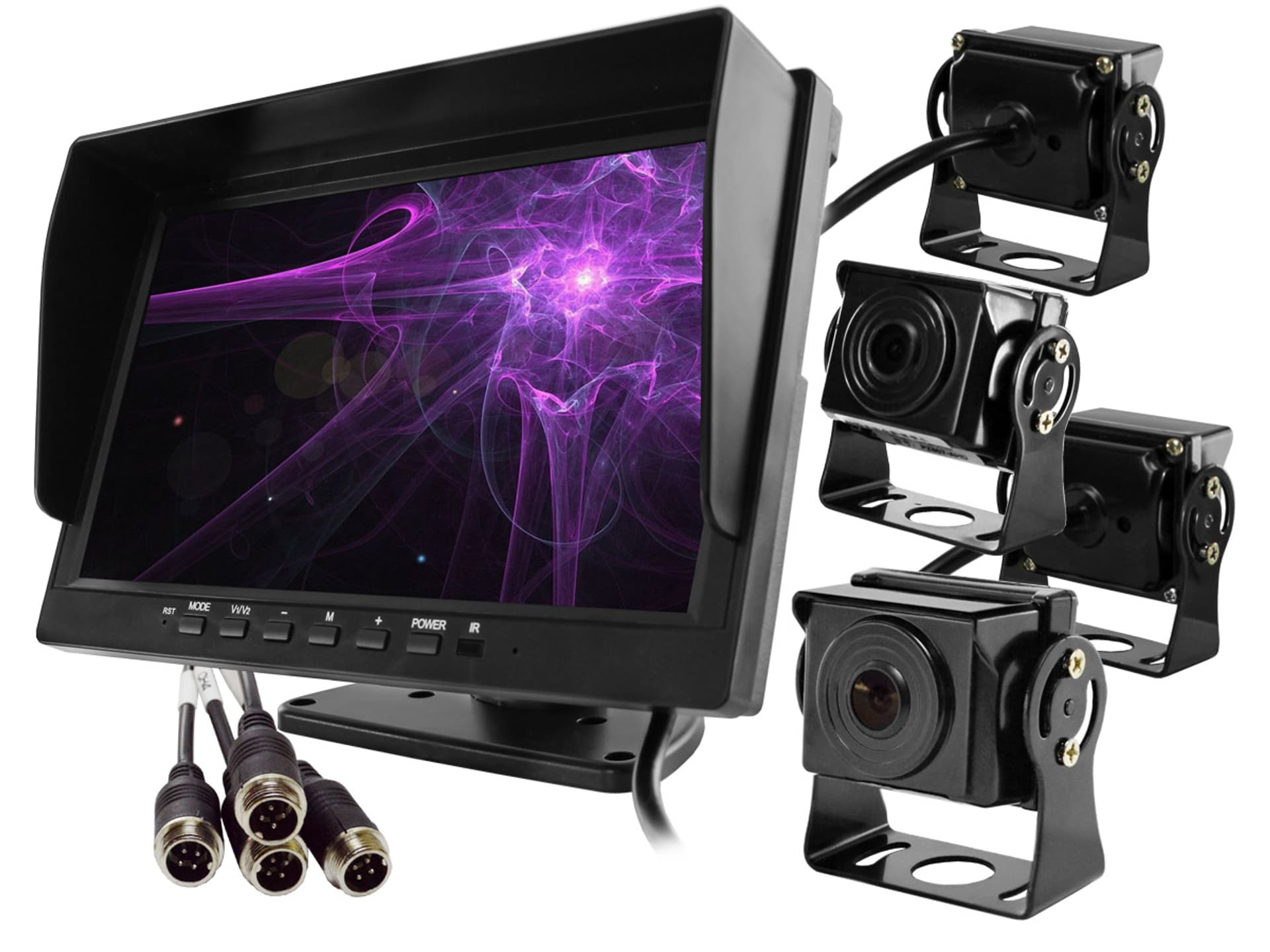 

Monitor samochodowy LCD 10" AHD cofania i monitoringu z obsługą do 4 kamer 12V 24V
