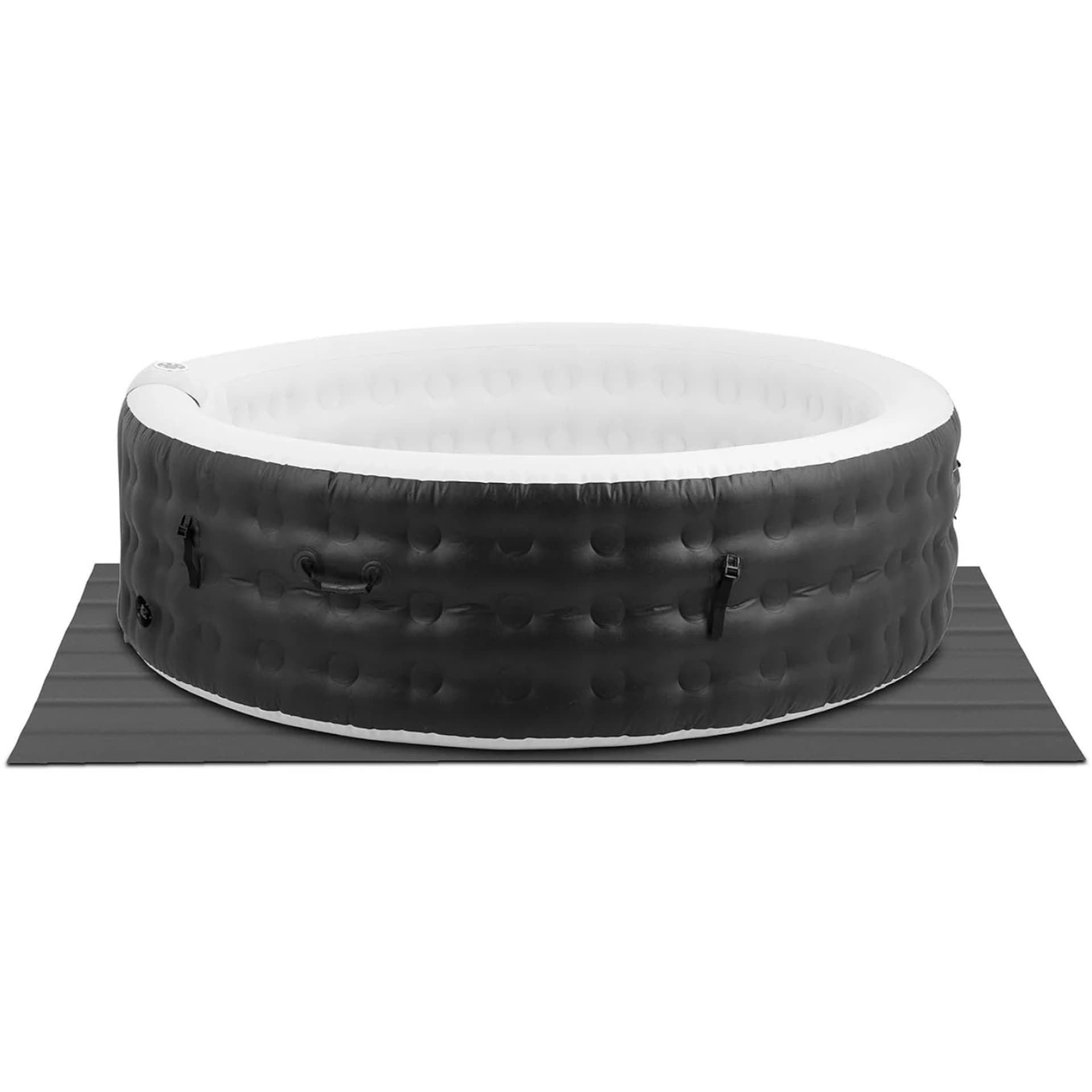 

Jacuzzi ogrodowe dmuchane 130 dysz masujących 6 osobowe 1000 l czarne