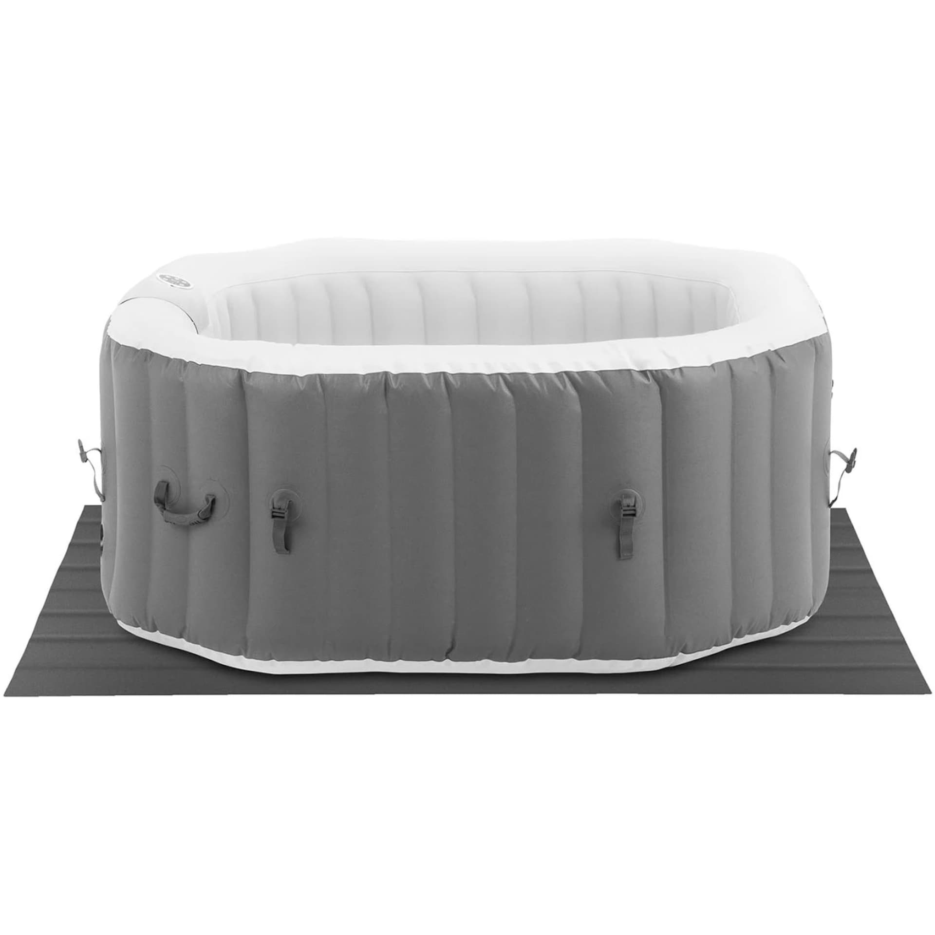 

Jacuzzi ogrodowe dmuchane 110 dysz masujących 4 osobowe 600 l szaro - białe